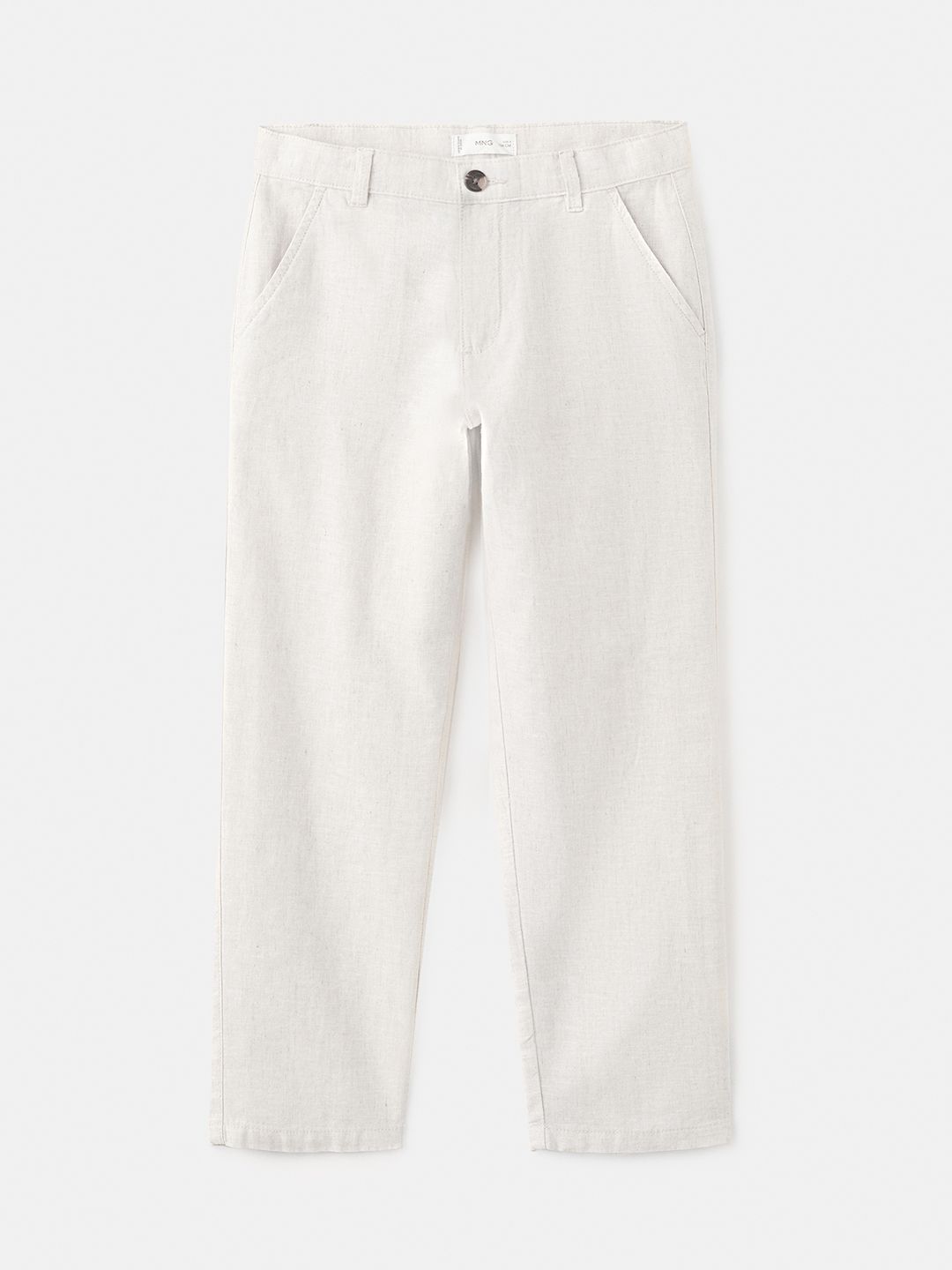 Mango Kids Boys Regular Cotton Linen Trousers-picture-41
