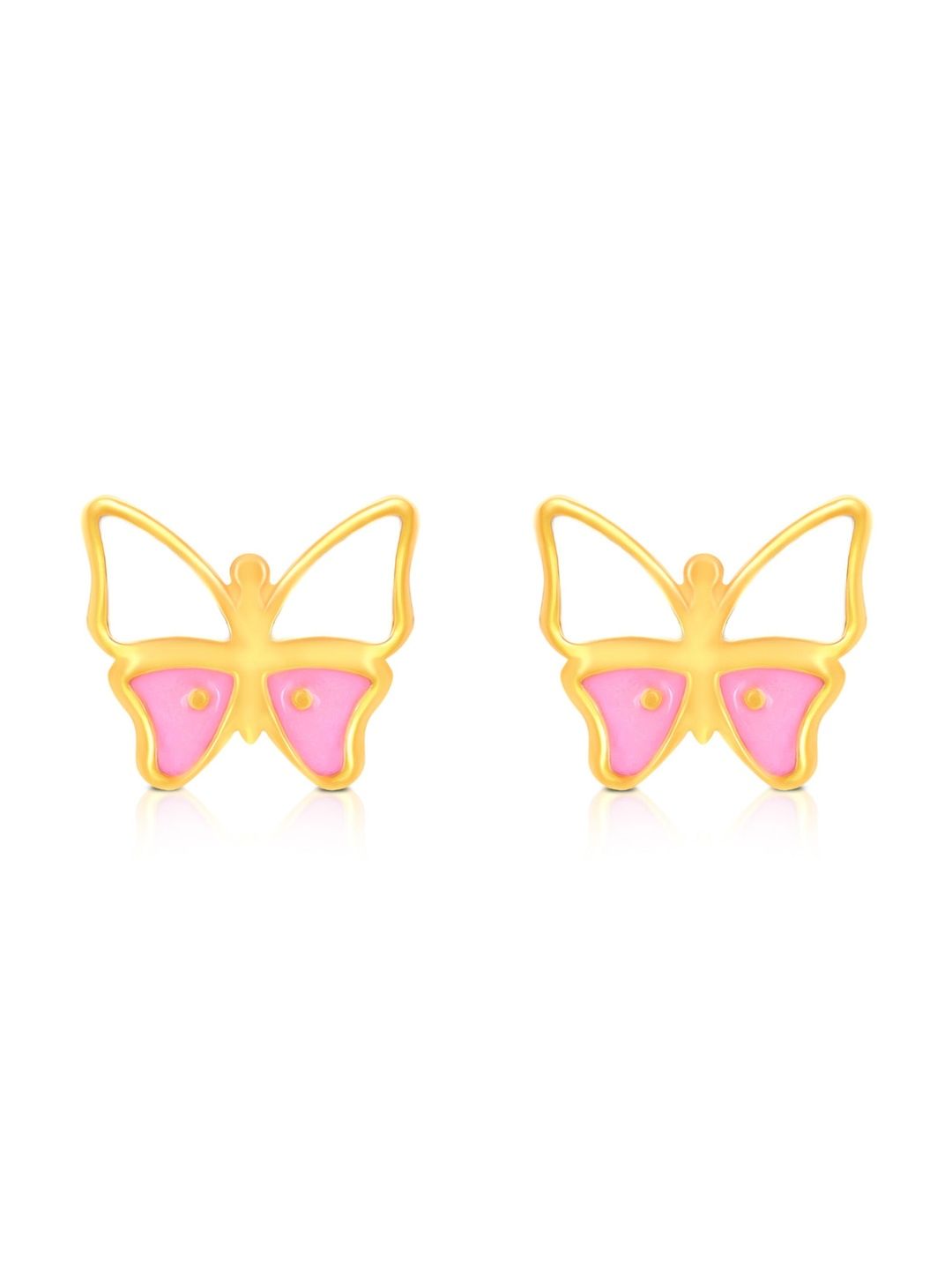 BHIMA Jewels 22K BIS Hallmark Bloom Butterfly Gold Stud Earrings-picture-37