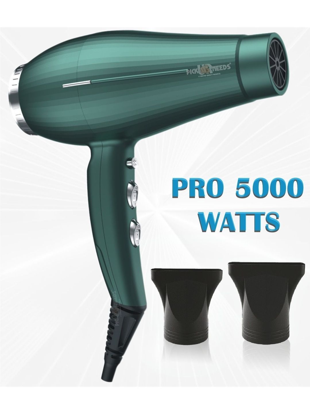 Pick Ur Needs 5000WHair Dryer With Powerful Motor 3 Temperature / 2 Speed - P-HD-8817-GN-image-23
