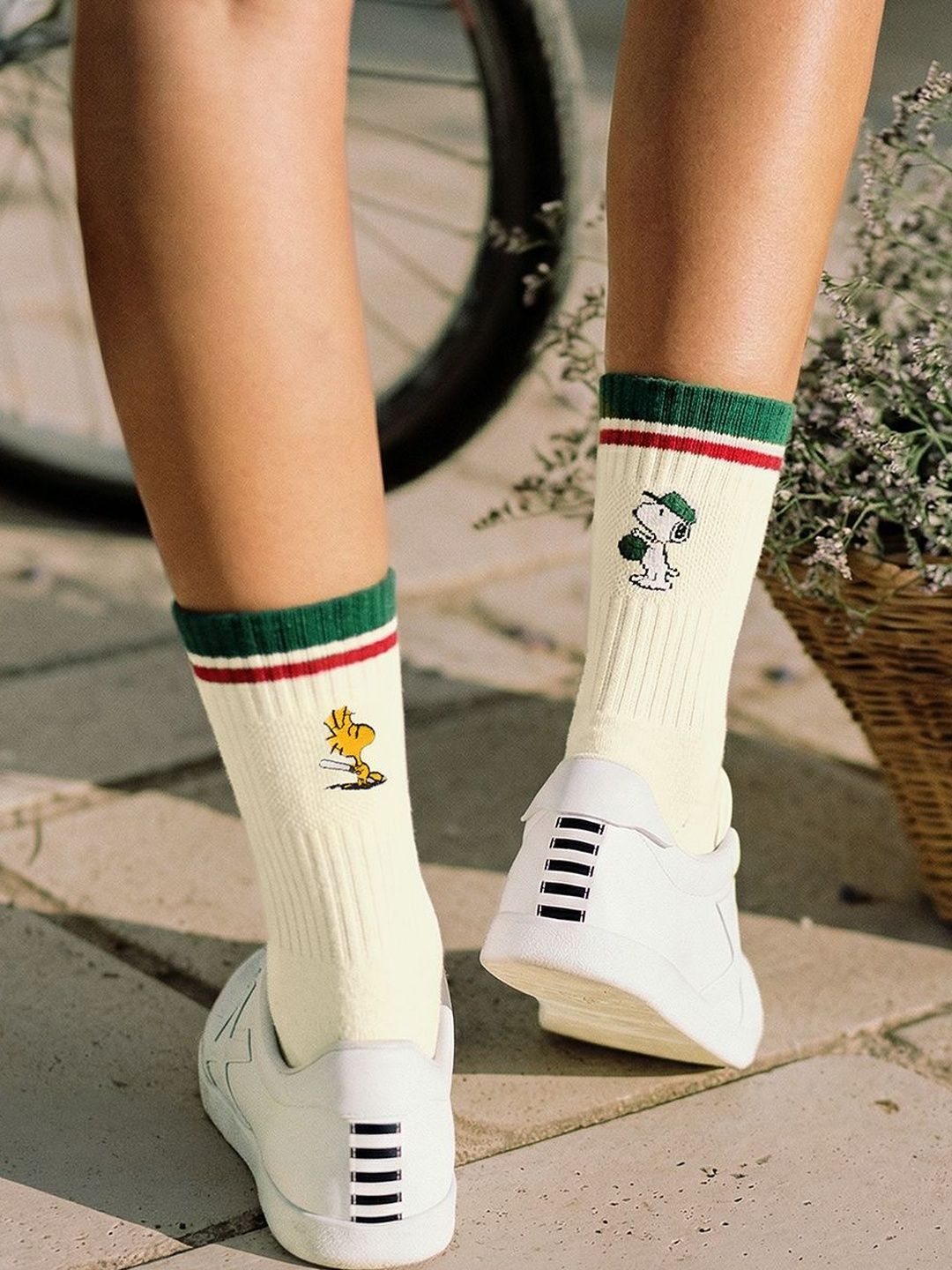 The Souled Store Unisex Cotton Blend Patterned Above Ankle Socks-picture-31