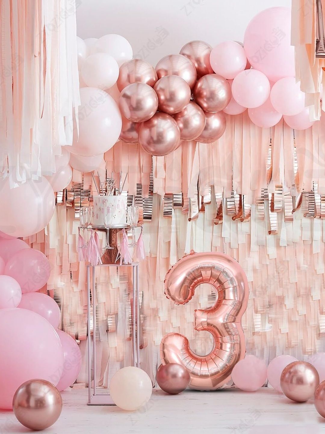 ZYOZI Rose Gold 3 Number Foil Balloons-picture-21