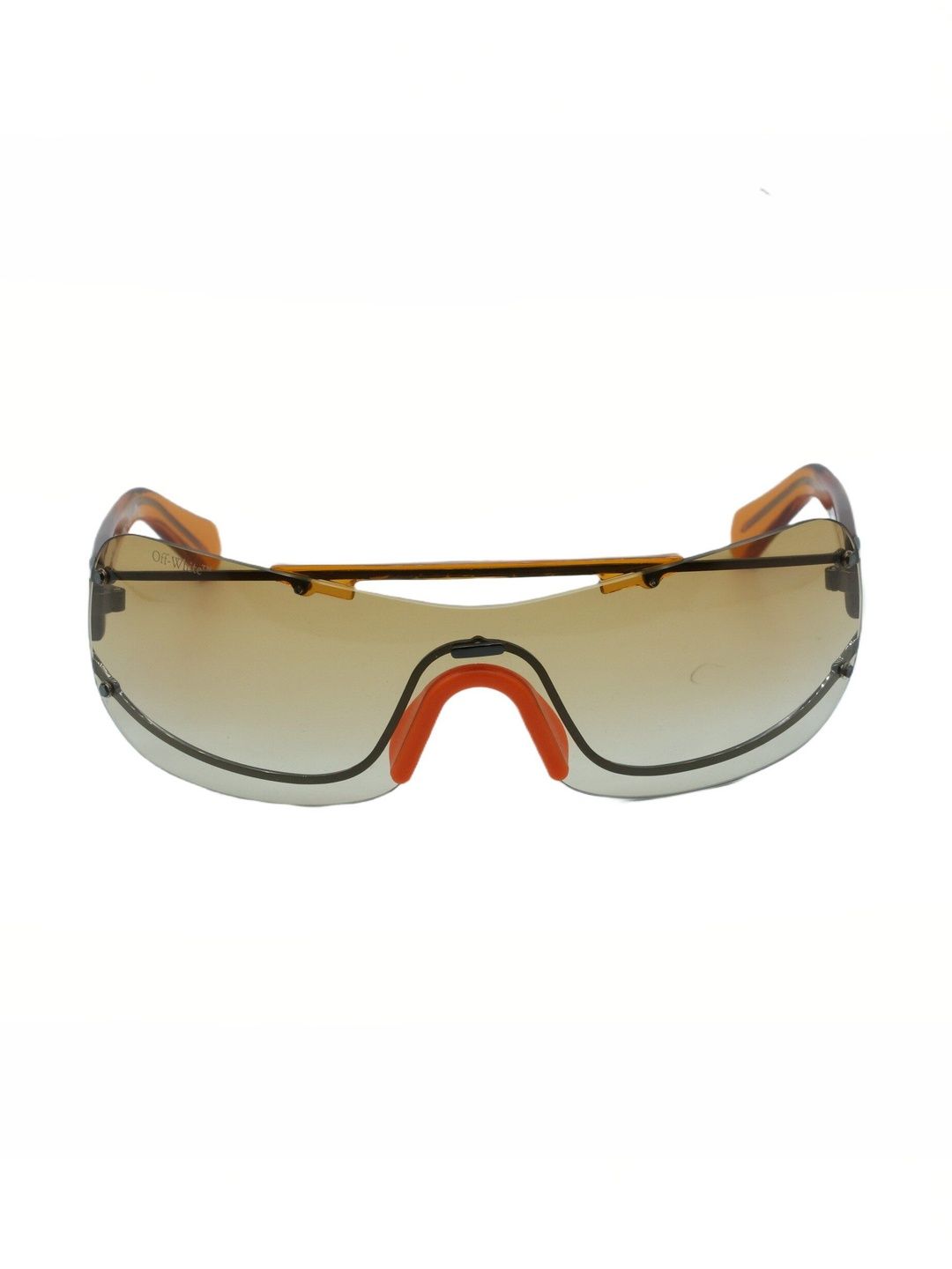 Off-White Unisex Oversized Rimless Sunglasses with UV Protected Lens OERI103F2317720-Brown-image-36