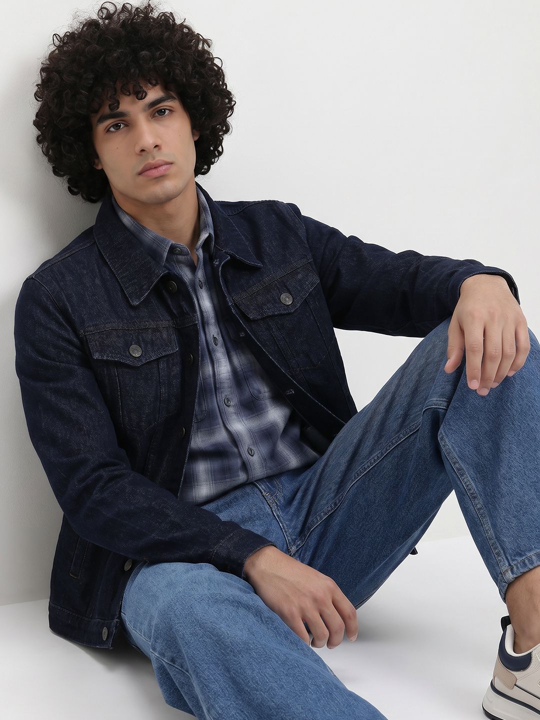 The Roadster Lifestyle Co Denim Spread Collar Denim Jacket-image-22