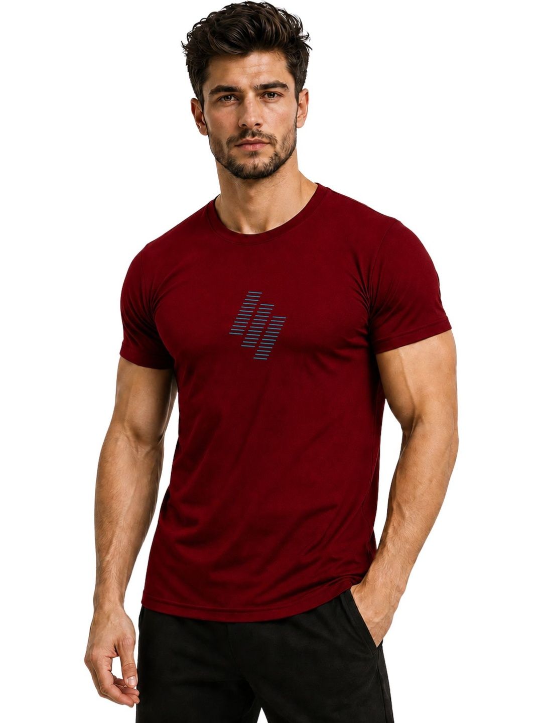 3Colors Men Typography Printed Moisture Wicking T-shirt-picture-23