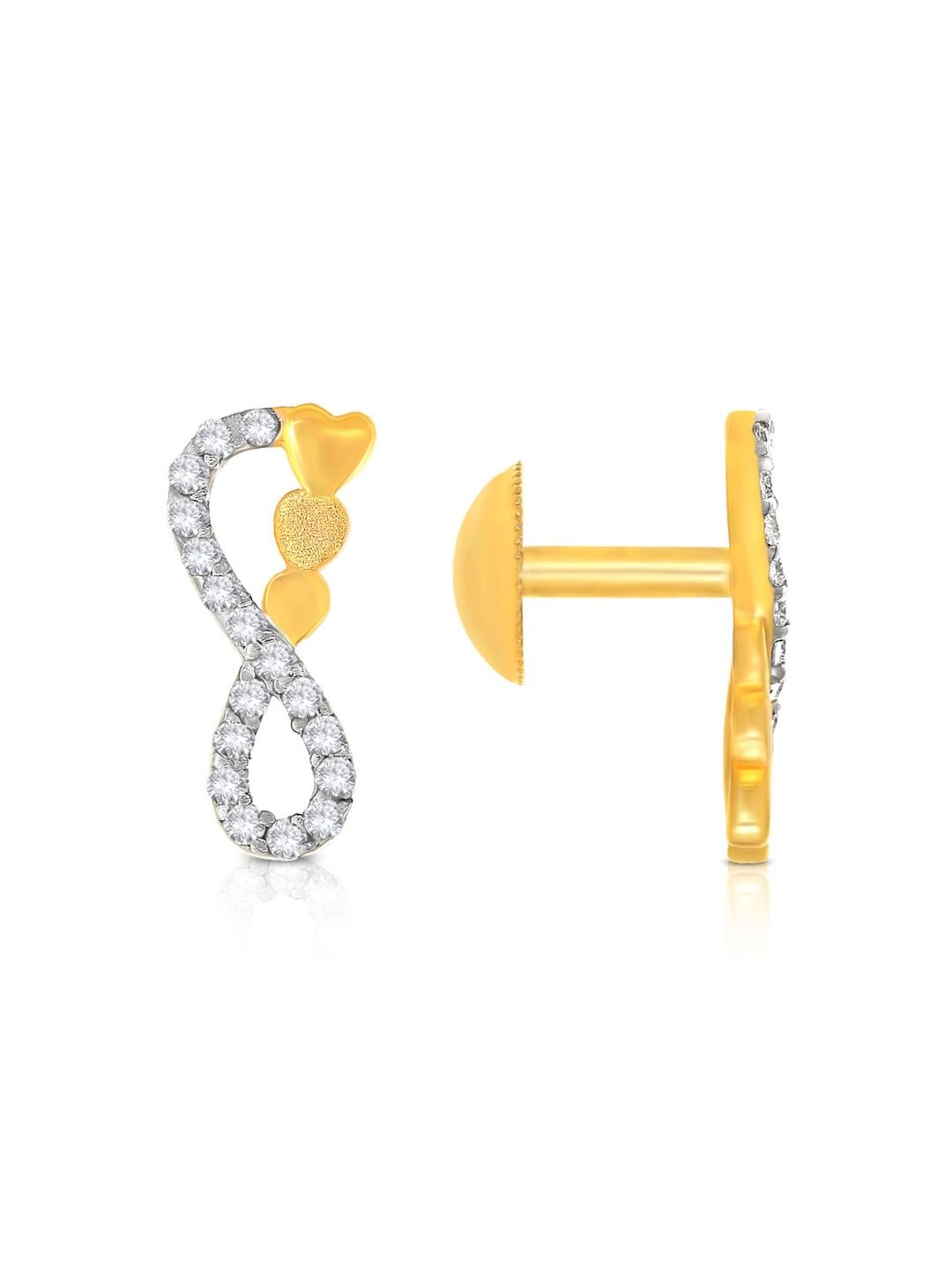 BHIMA Jewels 22K BIS Hallmark Spiral Gleam Gold Stud Earrings-picture-53