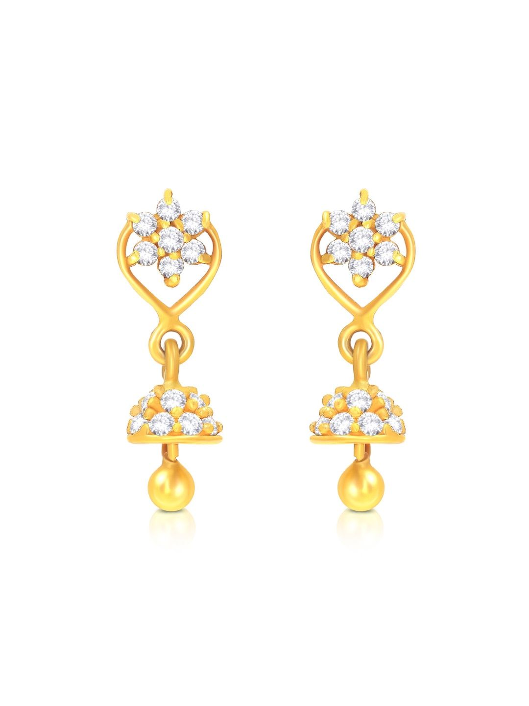 BHIMA Jewels 22K BIS Hallmark Twinkle Bloom Earrings for Kids-picture-29