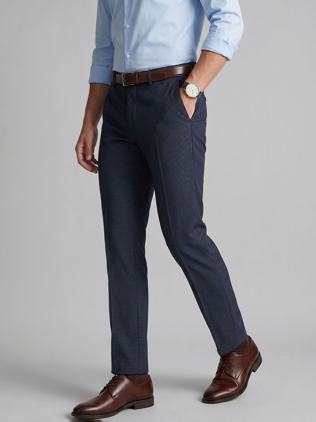 Van Heusen Men Slim Fit Formal Trousers-picture-44