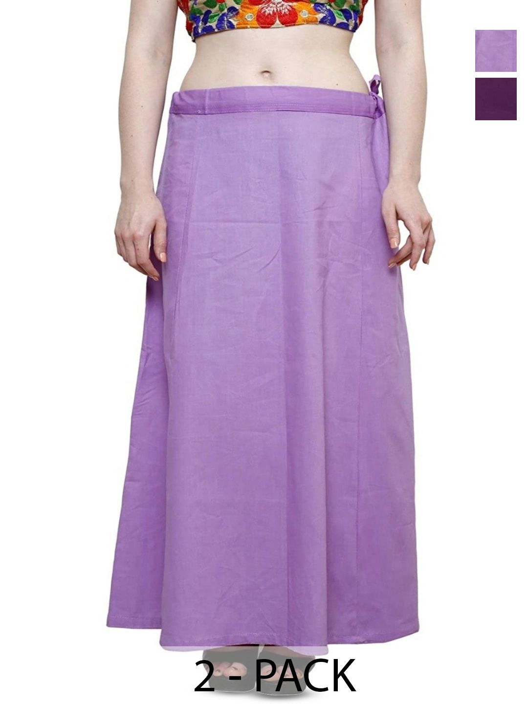 Guddan Pack Of 2 Mid-Rise Cotton Saree Shapewear-picture-40