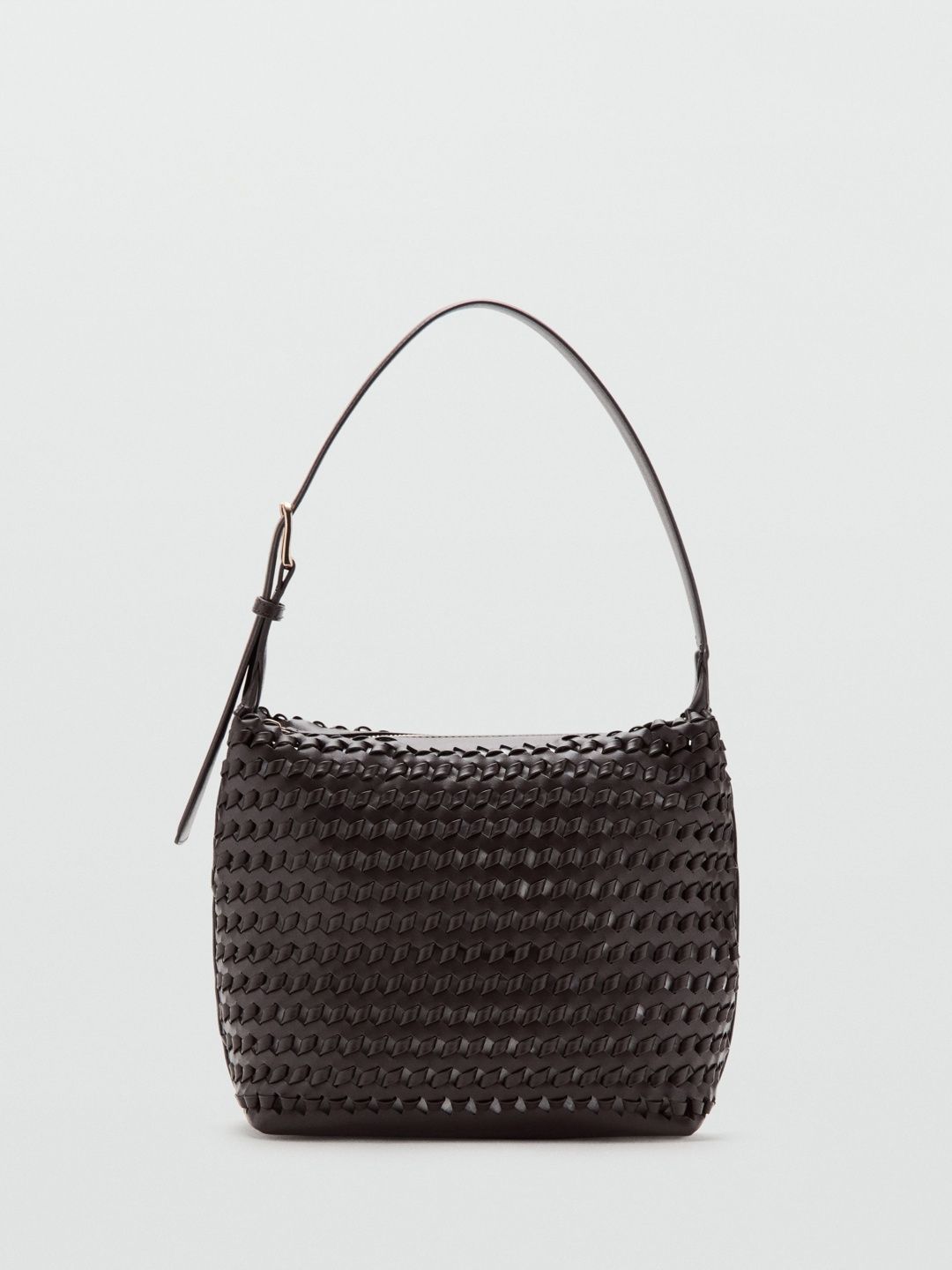 MANGO PU Braided Design Shoulder Bag-picture-55
