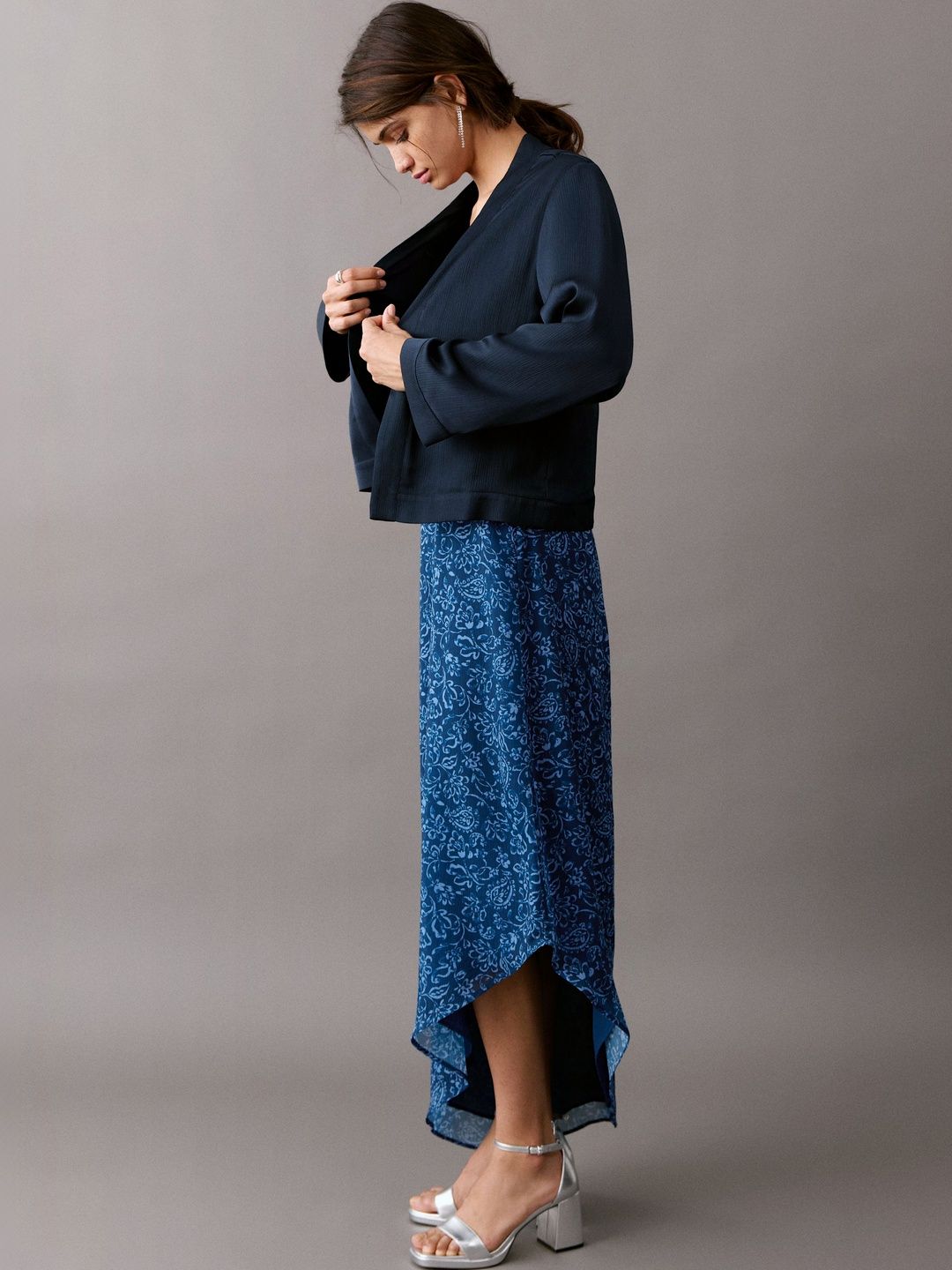MANGO MNG Shawl Collar Open Front Jacket-picture-15