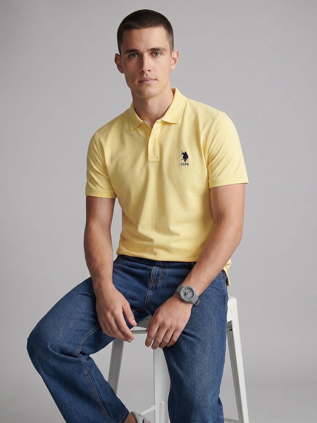 U.S. Polo Assn. Denim Co. Polo Collar Pure Cotton T-shirt-picture-50