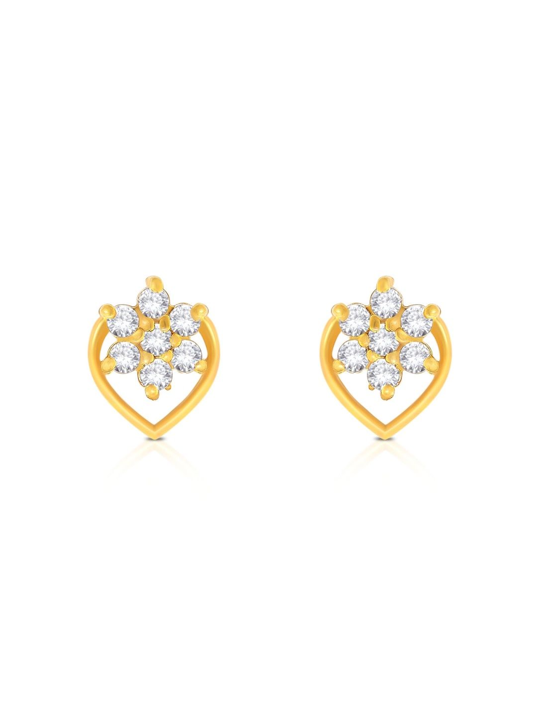 BHIMA Jewels 22K BIS Hallmark Astra Curve Gold Stud Earrings-picture-37