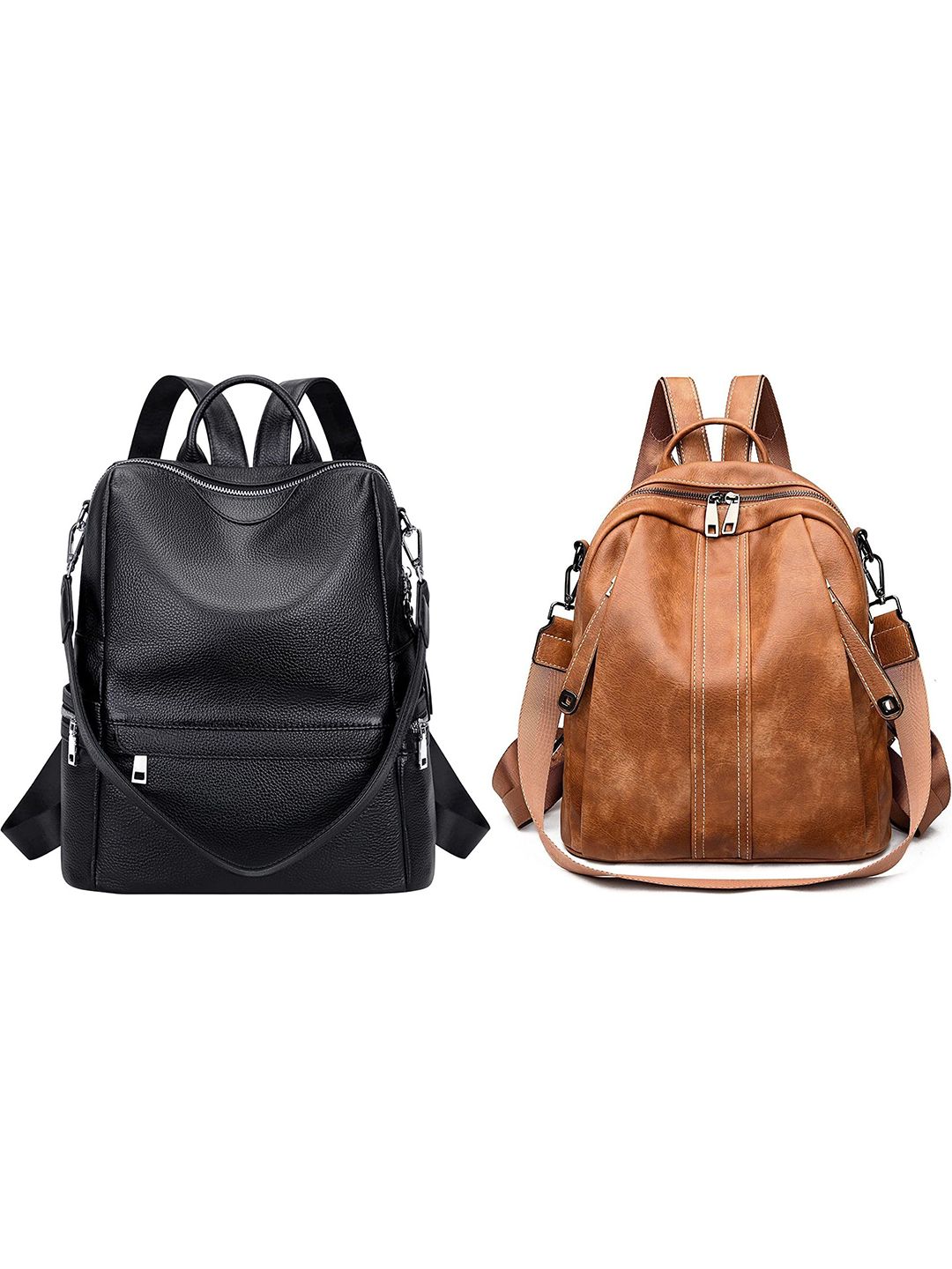 MomsyStore Set Of 2 Women PU Backpack-image-6