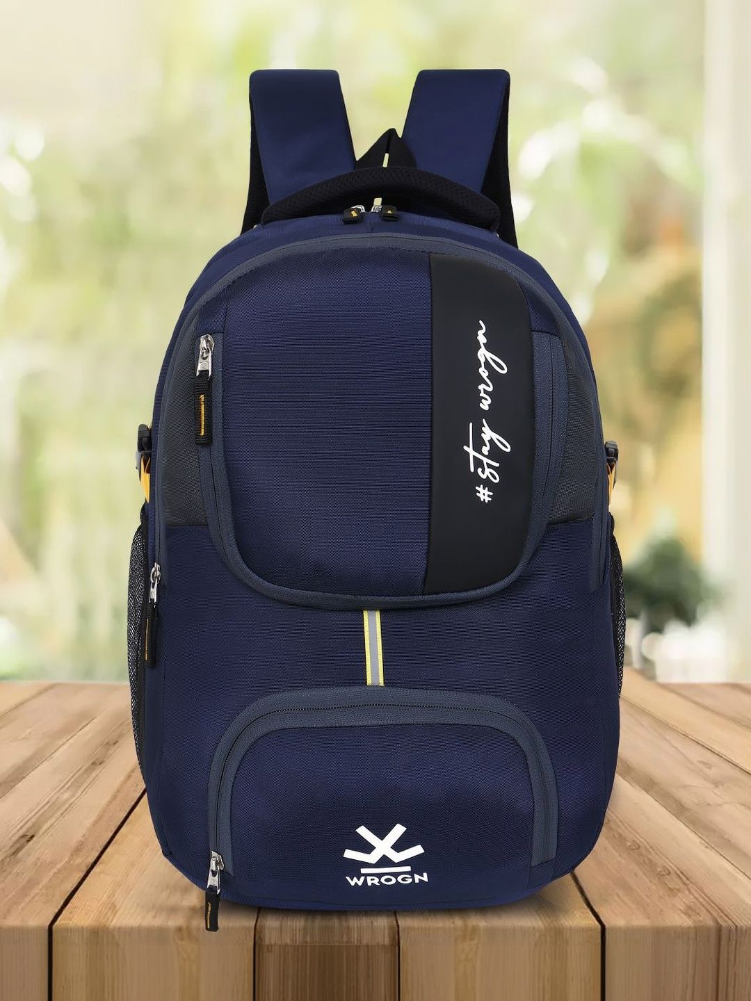 WROGN Unisex Brand Logo Contrast Detail Backpack-picture-35