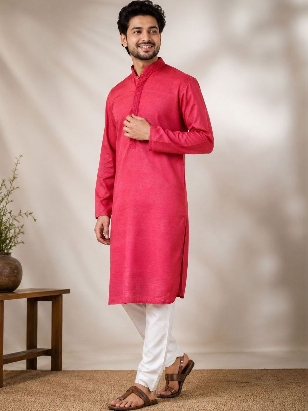 DEVOILER Men Thread Work Kurta-picture-41