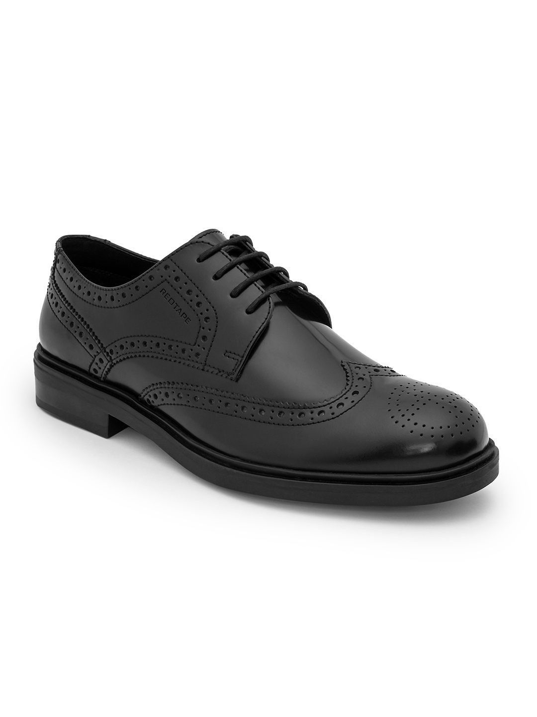 Red Tape Men Textured Round Toe Lace-Ups Derbys Formal Shoes-image-22