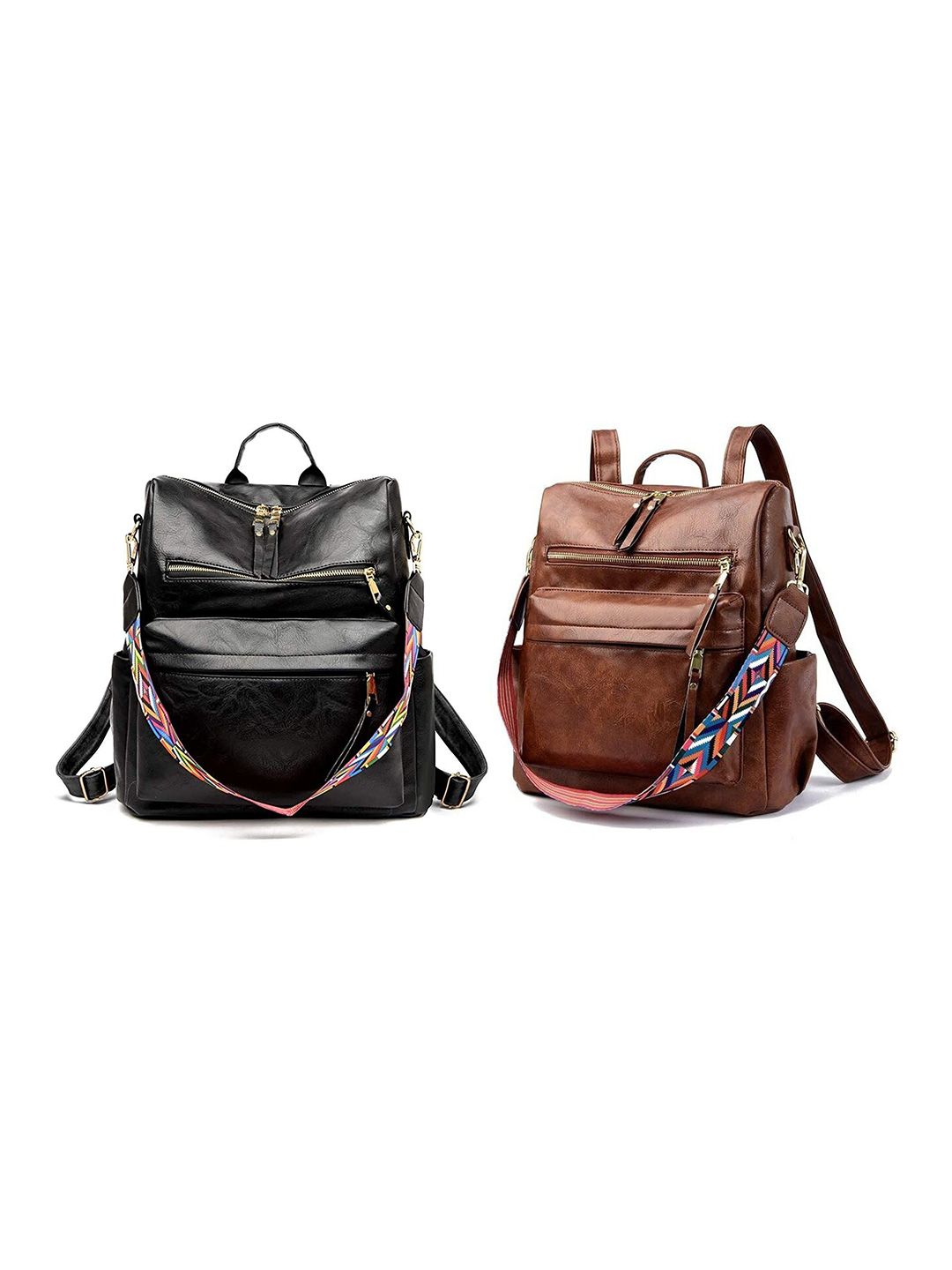 MomsyStore Women Colourblocked Backpack-image-46