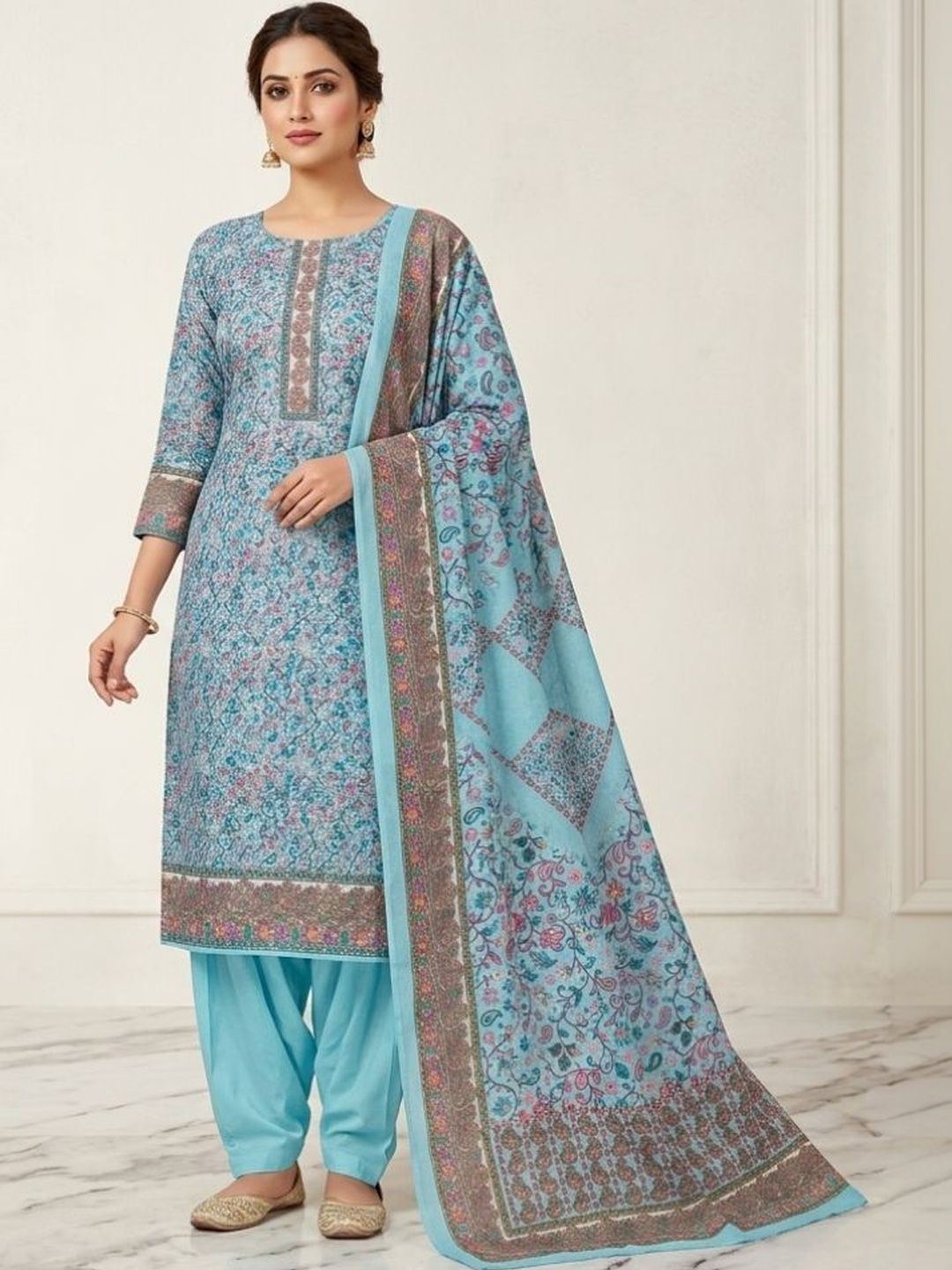 KTI Printed Unstitched Dress Material-picture-23
