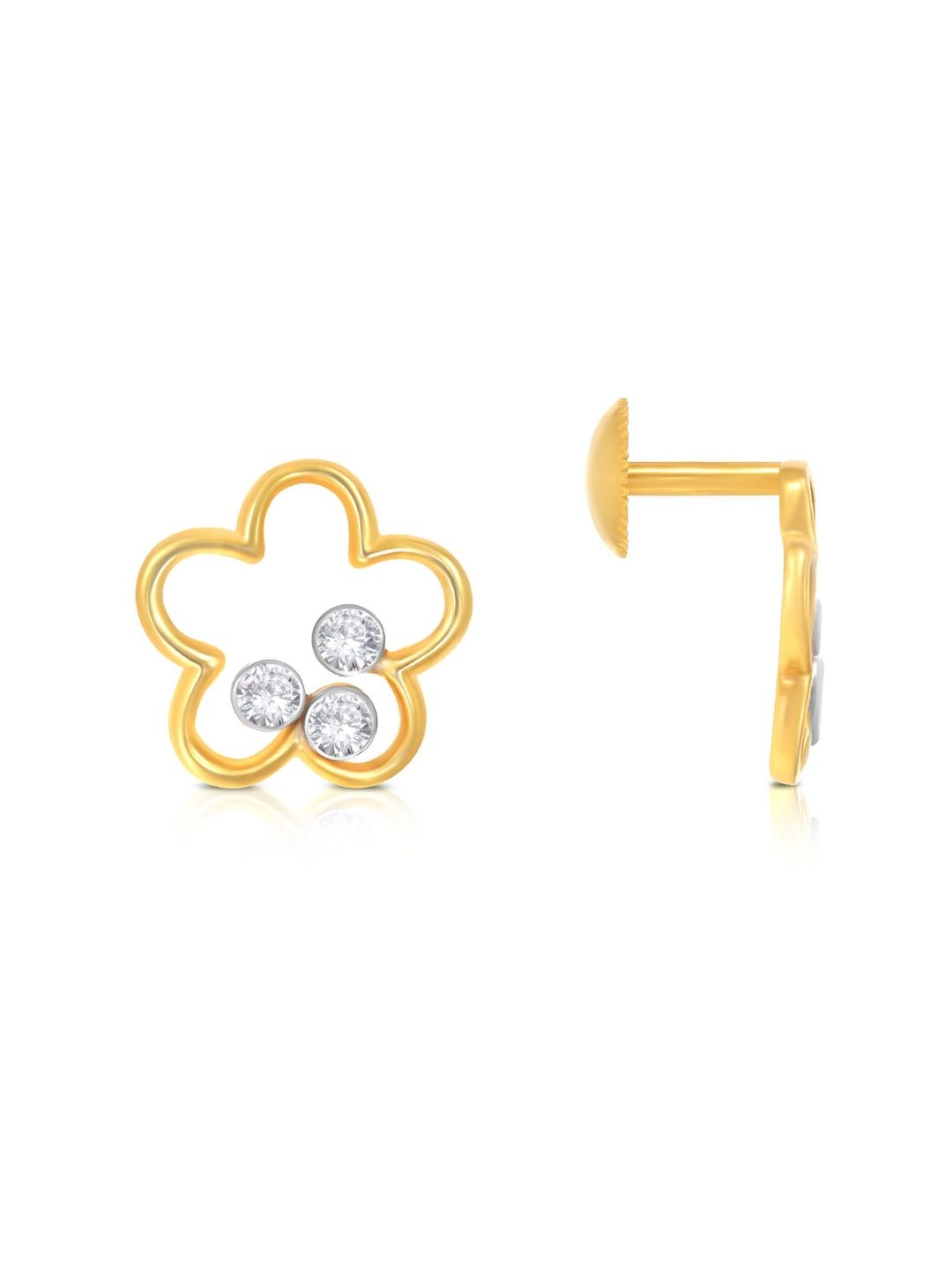 BHIMA Jewels 22K BIS Hallmark Bloomlight Gold Stud Earrings-picture-10