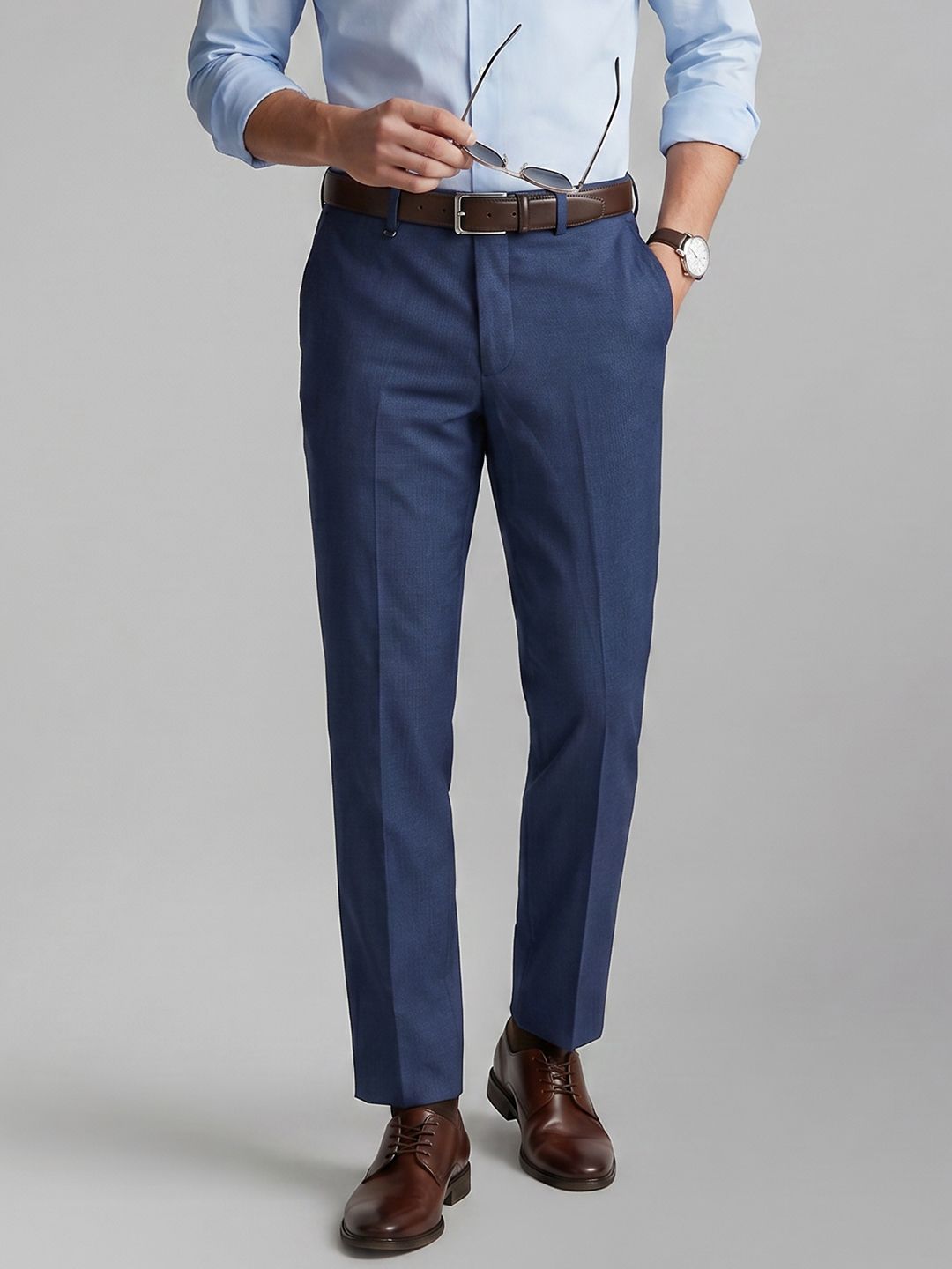 Van Heusen Men Slim Fit Formal Trousers-picture-35