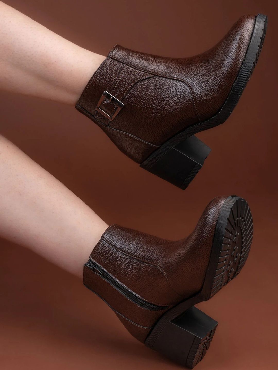 Layasa Women Round Toe Zip Regular Boots-picture-28