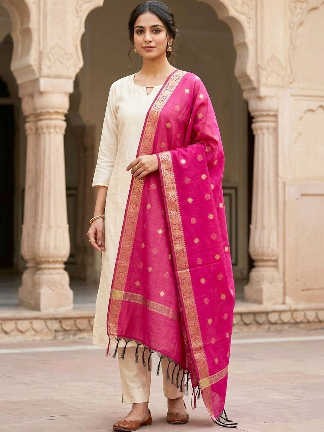 Naveera Woven Design Dupatta with Zari-picture-19