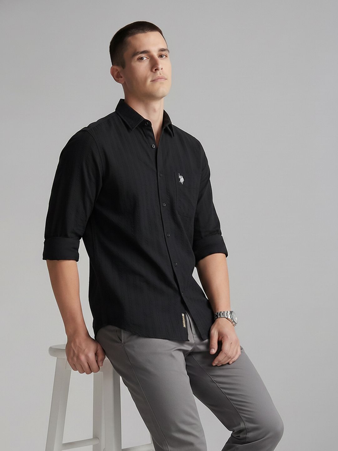 U.S. Polo Assn. Denim Co. Pure Cotton Casual Shirt-picture-56