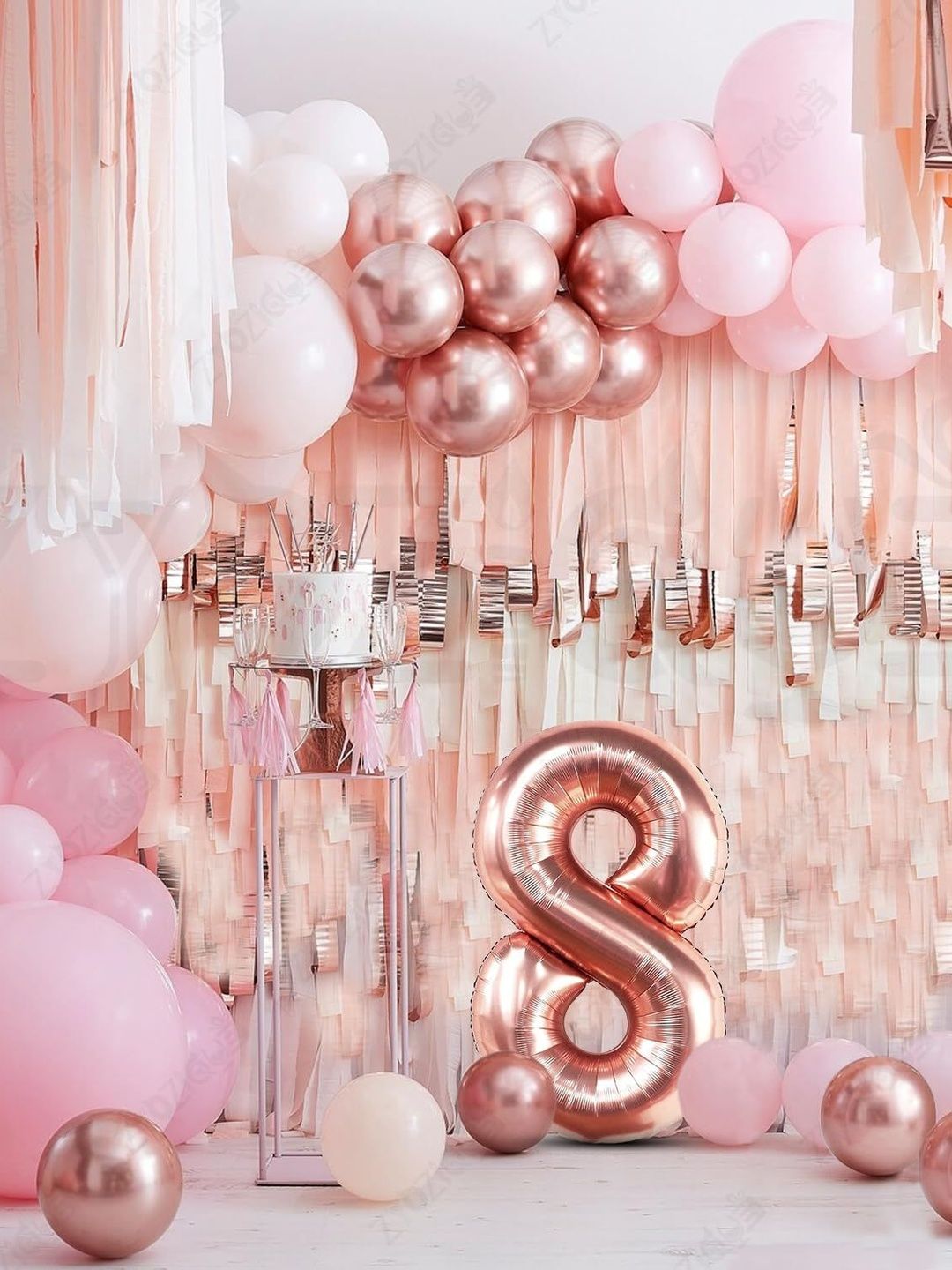 ZYOZI Rose Gold 8 Number Foil Balloons-picture-18