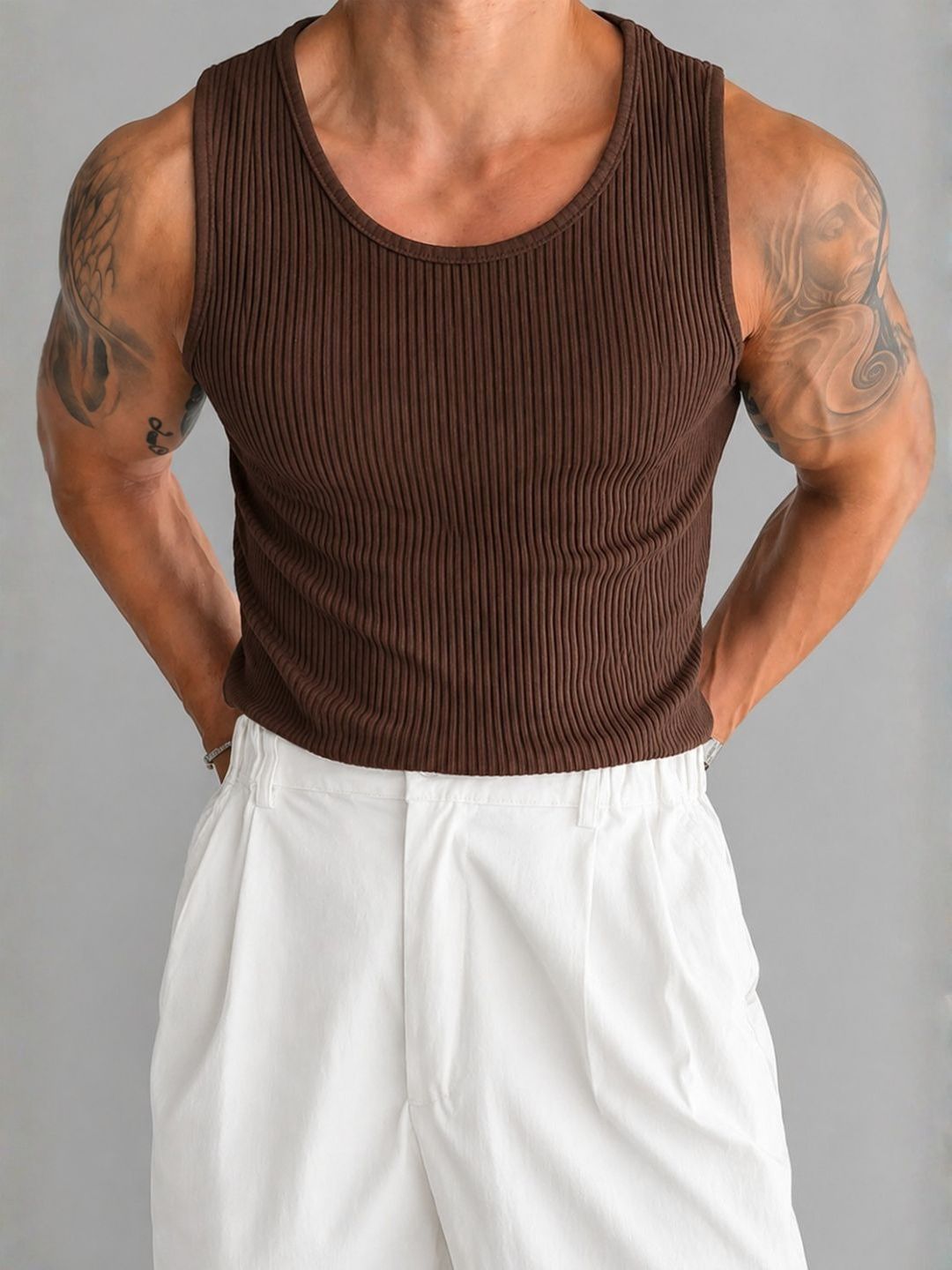 ROCKWELL Self Design Cotton Tank-picture-42