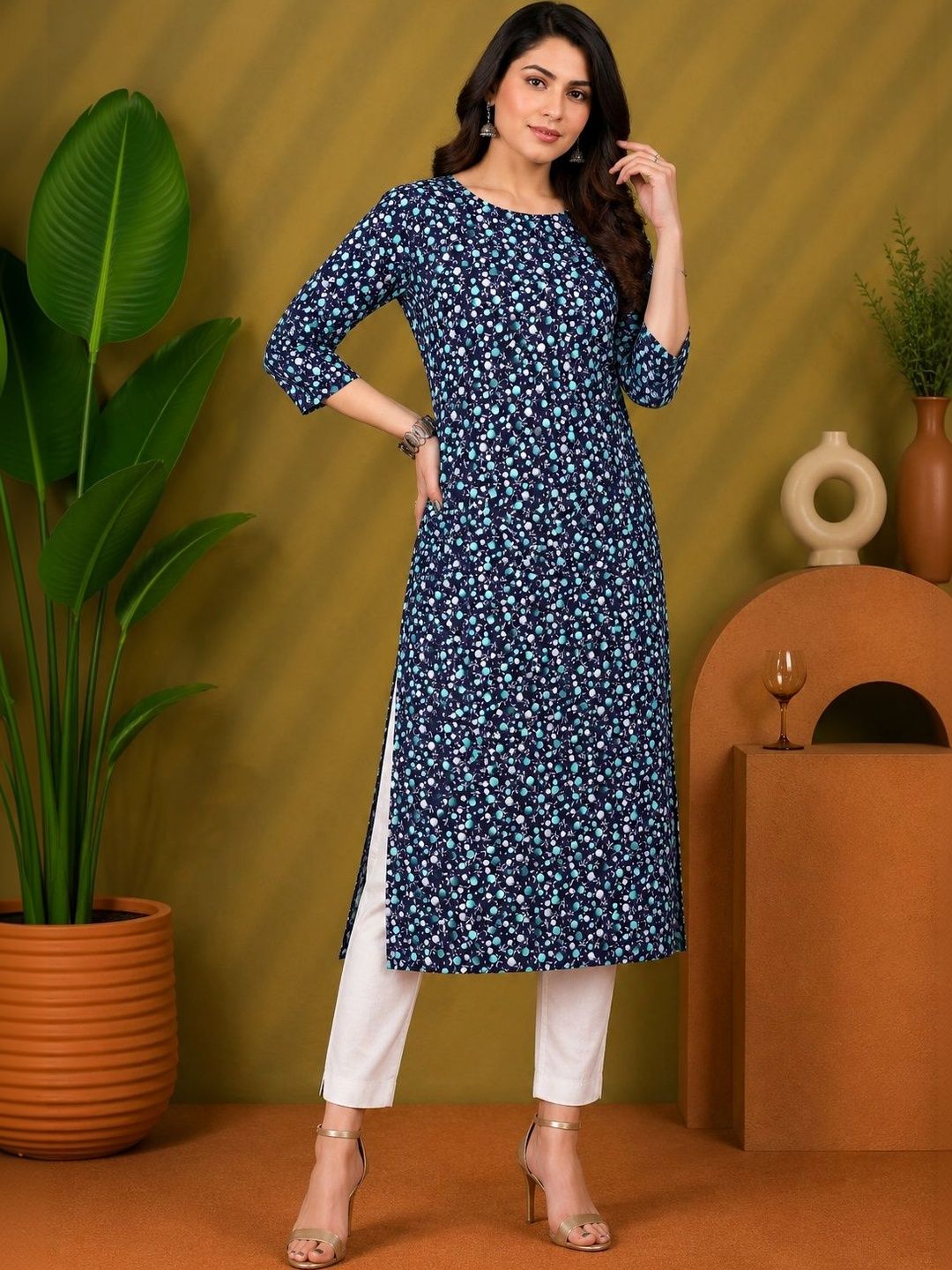 JANKHANA Women Printed Crepe Kurta-picture-28