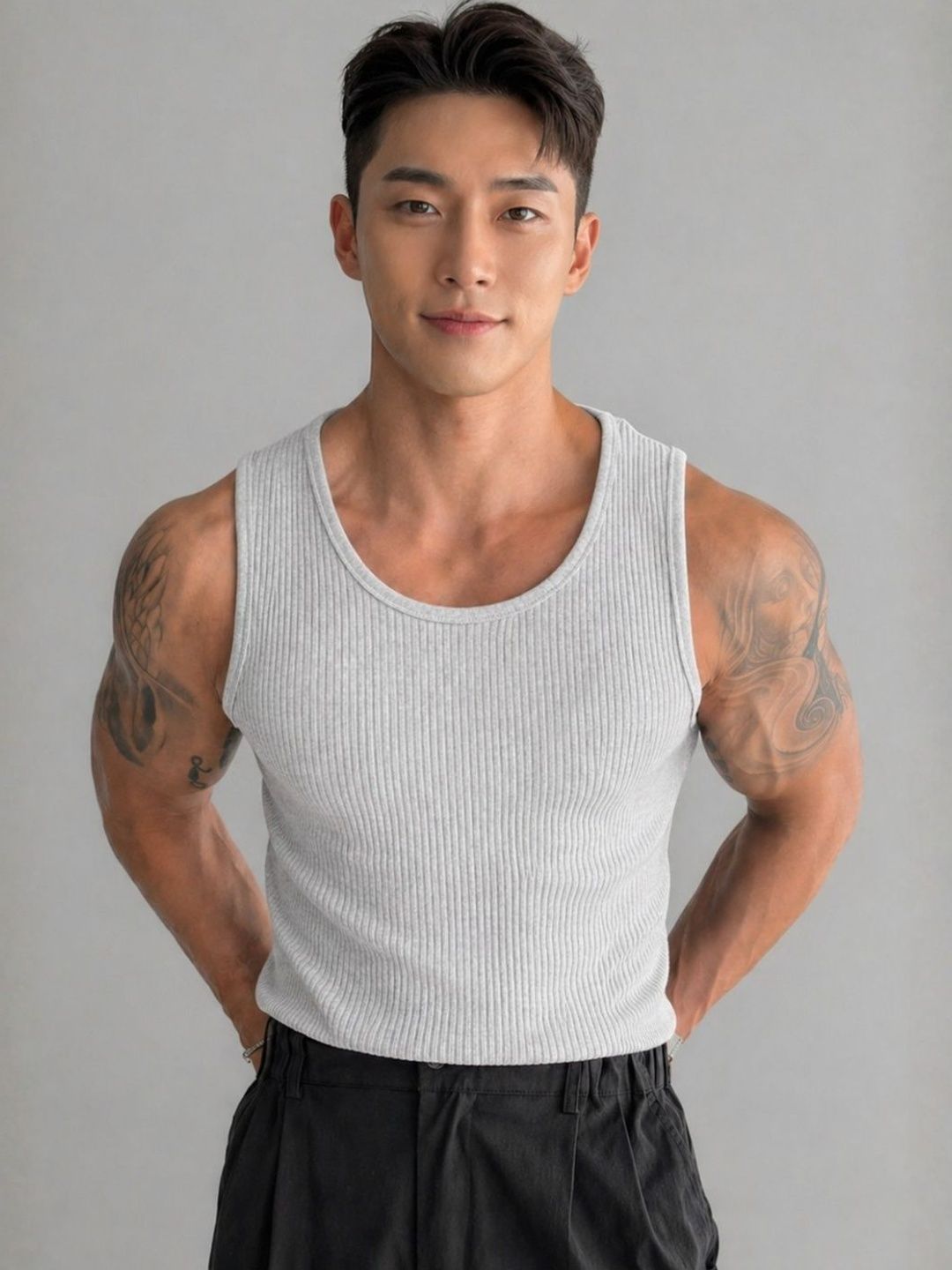 ROCKWELL Self Design Cotton Undershirt-picture-30