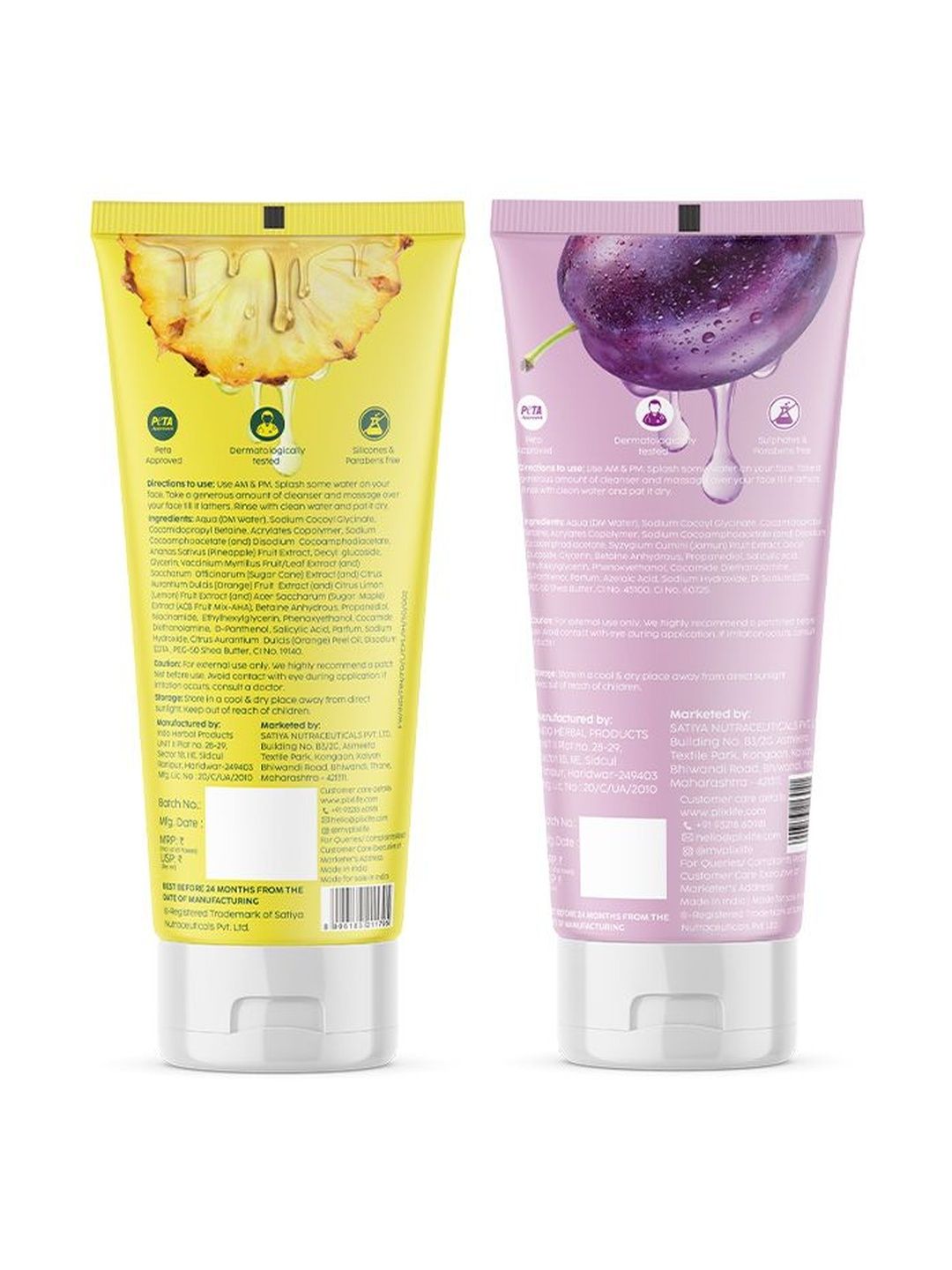 PLIX THE PLANT FIX Set Of 2 Pineapple Depigmentation & Jamun Juicy cleanser - 50ml Each-picture-26