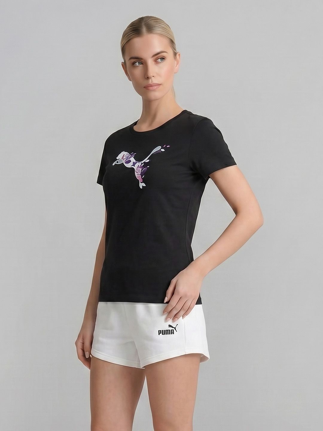 Puma House of Graphics Brand Logo Printed Pure Cotton T-Shirt-image-28