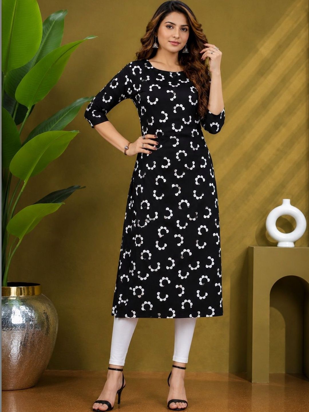 JANKHANA Women Printed Crepe Kurta-picture-9