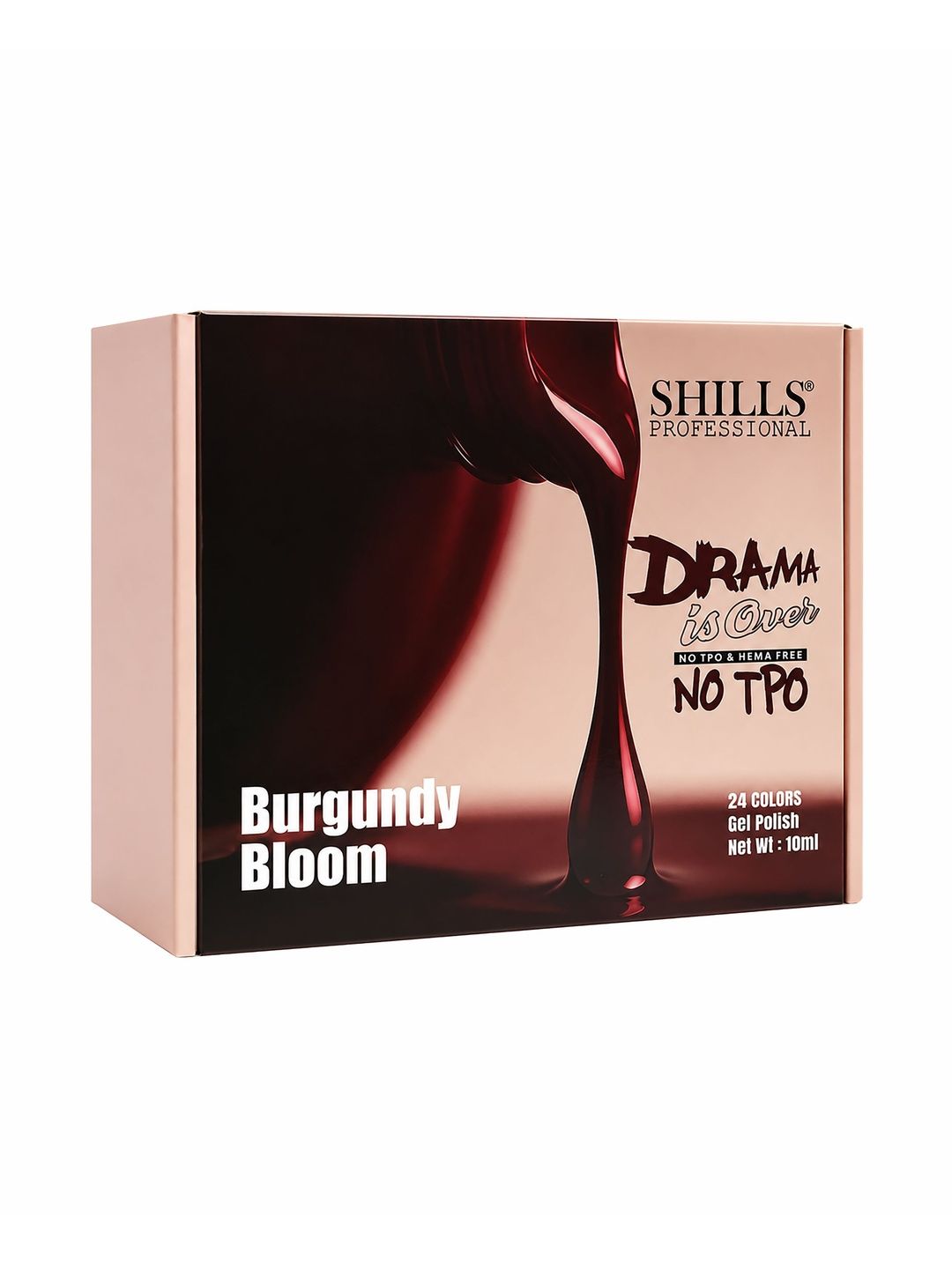 shills professional Set Of 24 Drama Is Over Burgundy Bloom Nail Gel Polish Kit- 10 ml Each-picture-44
