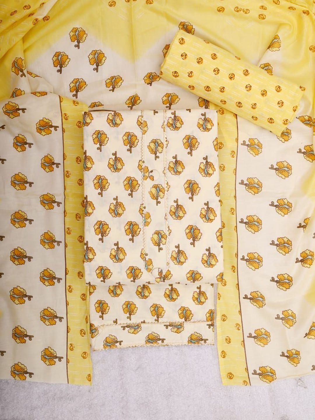 FashionsEye Floral Printed Gotta Patti Unstitched Dress Material-image-44