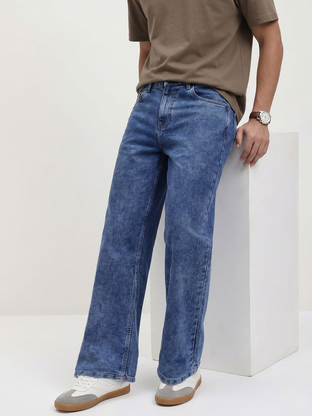 The Roadster Life Co. Men Baggy Fit Heavy Fade Stretchable Jeans-picture-25