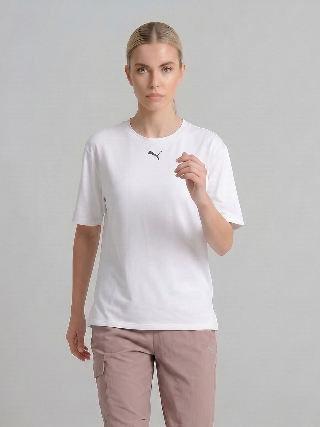 Puma Train All Day Relaxed Fit Brand Logo Printed Pure Cotton T-Shirt-picture-18