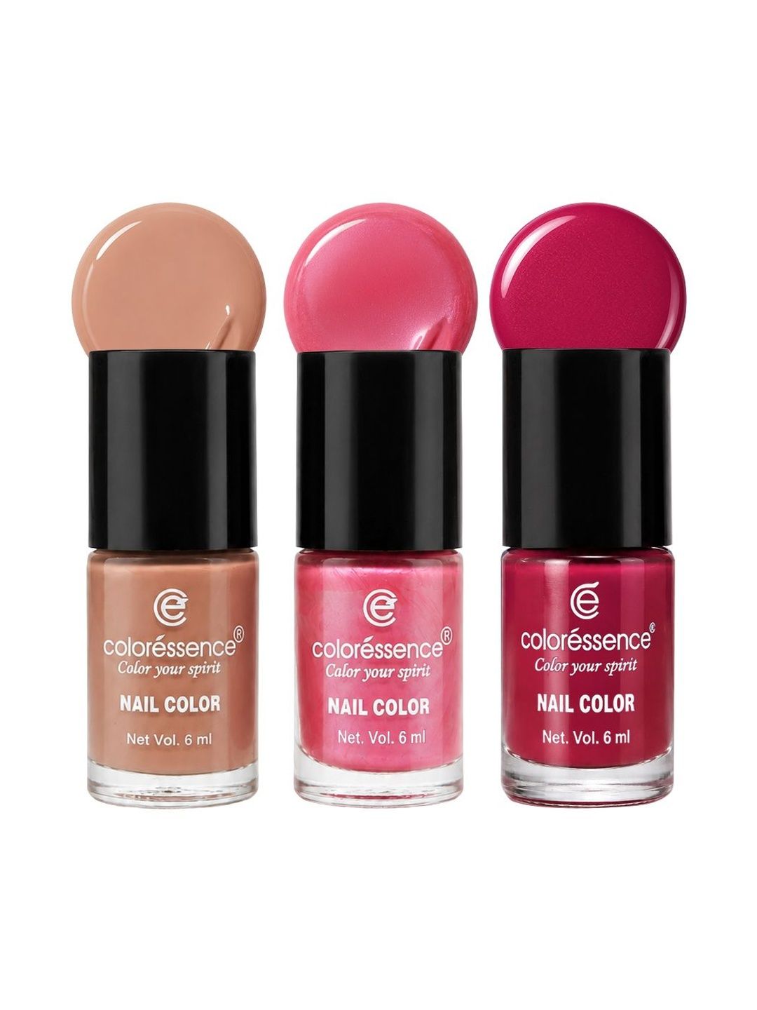 Coloressence Set Of 3 Cute Coats Nail Paint - 6 ml Each - Shade - N-10, M-110, M-151-picture-39