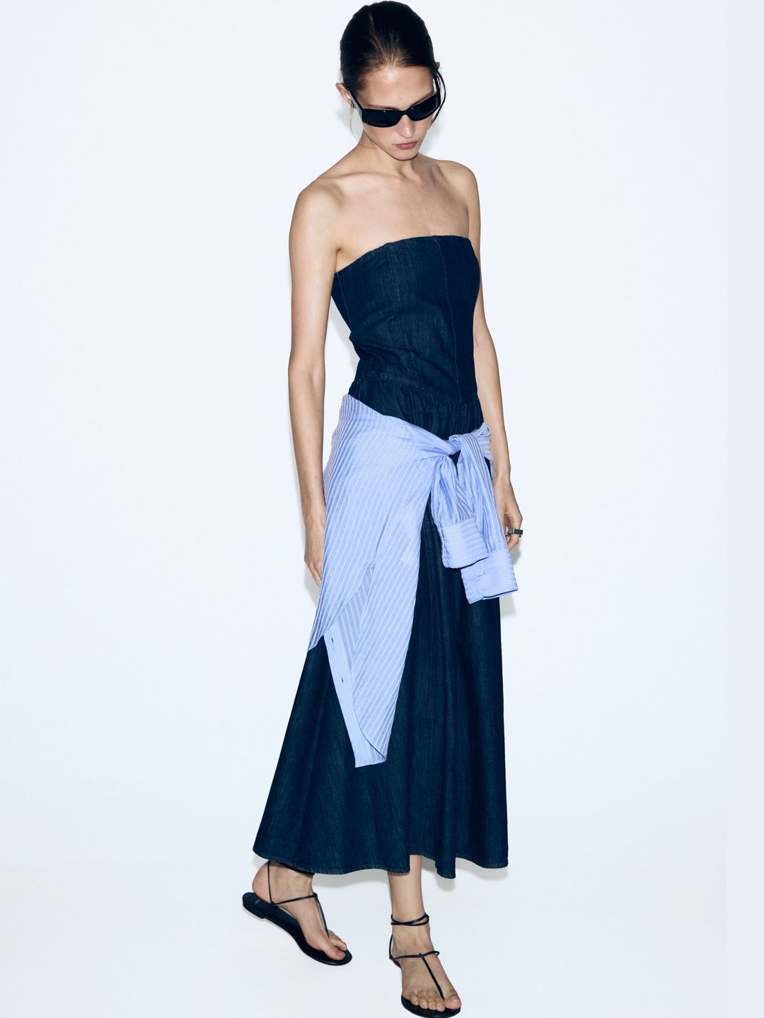MANGO Off-Shoulder Fit & Flare Maxi Dress-picture-34