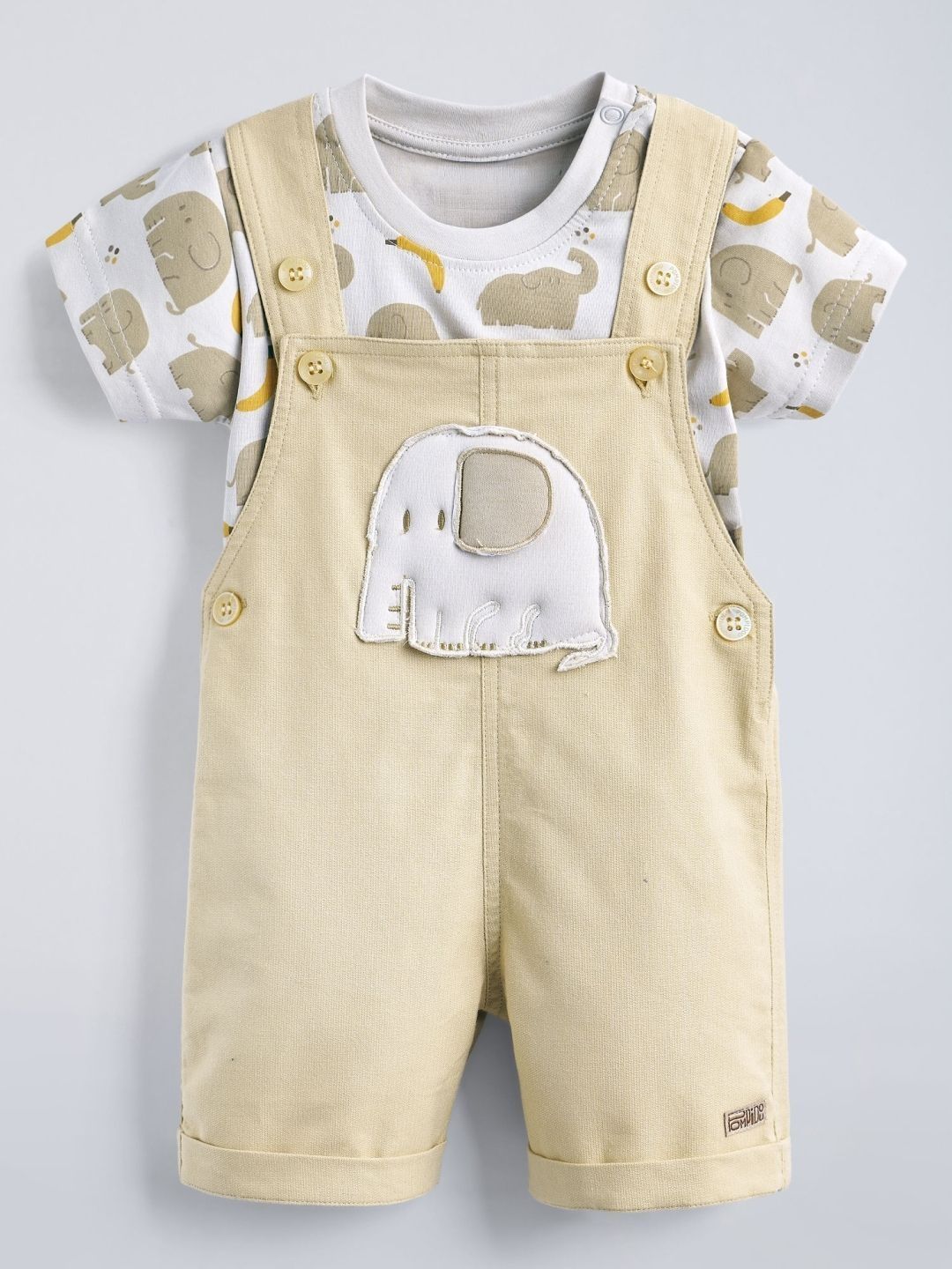 Hopscotch Boys Printed Dungaree With Tshirt-picture-37