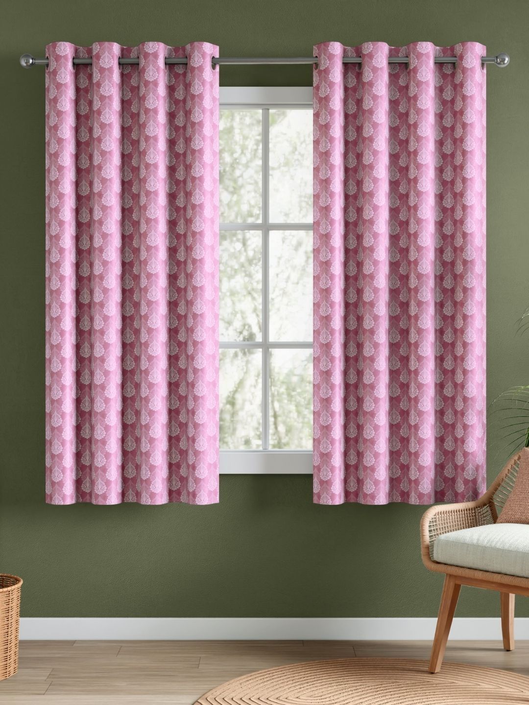 RIVERMOOR Maroon Set of 2 Window Curtain-image-10