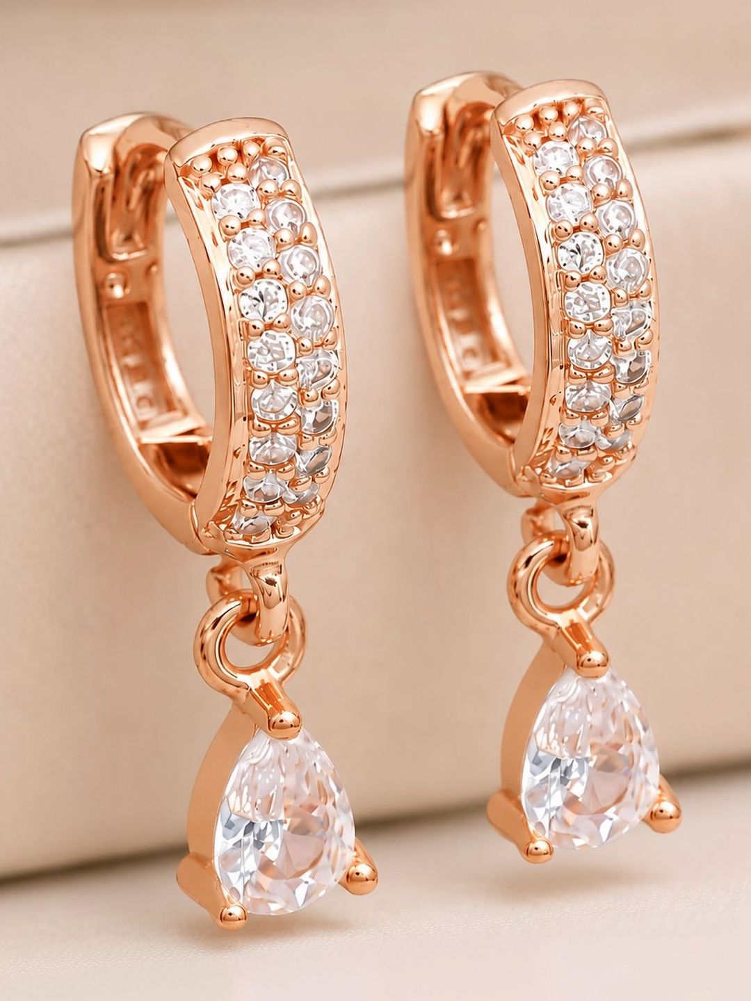 Forevershine Teardrop Shaped Drop Earrings-picture-36