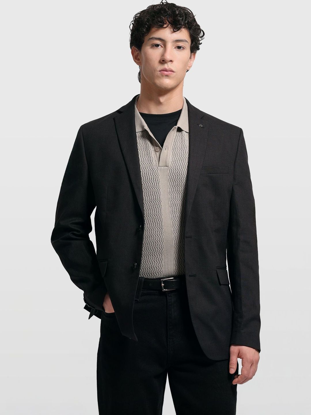 Arrow Notched Lapel Single-Breasted Tailored Fit Formal Blazers-picture-21
