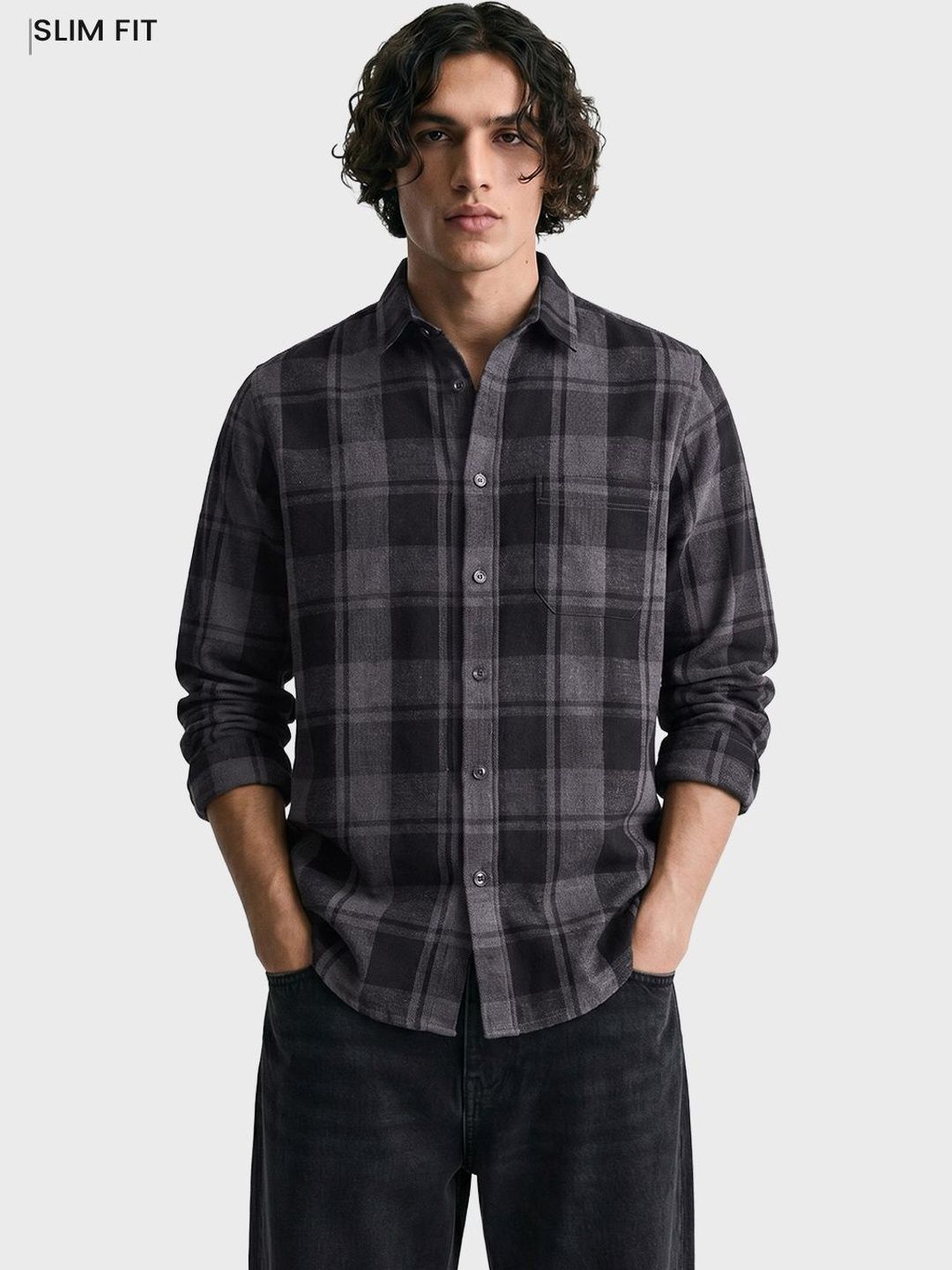 The Indian Garage Co Men Slim Fit Tartan Checks Checked Casual Shirt-picture-26