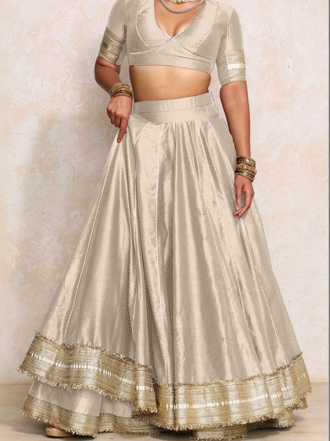 Binks Embellished Semi-Stitched Lehenga & Blouse With Dupatta-image-36
