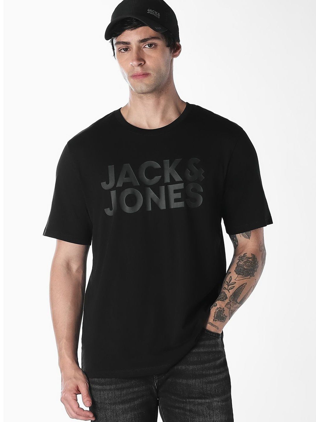 Jack & Jones Men Brand Logo Printed Slim Fit T-shirt-picture-24