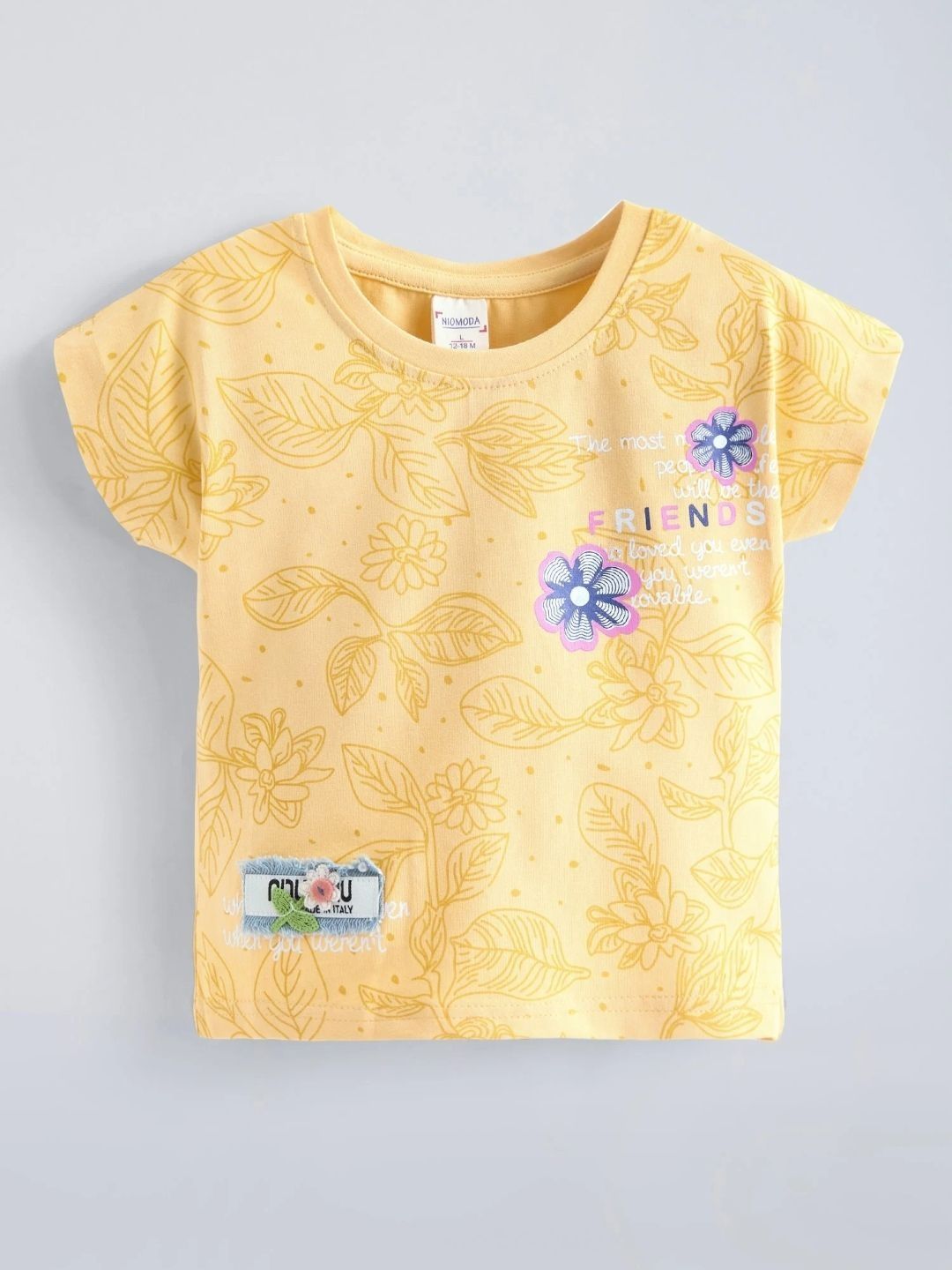 Hopscotch Girls Floral Printed T-shirt-image-10