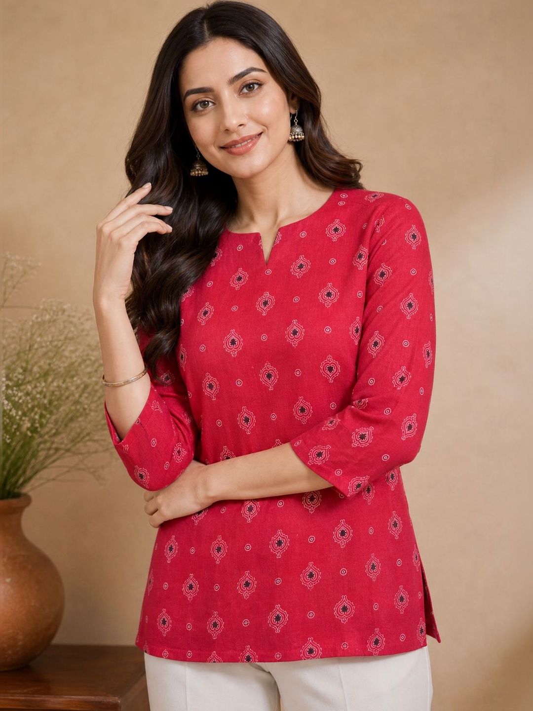 JANKHANA Ethnic Motifs Printed Kurti-picture-22