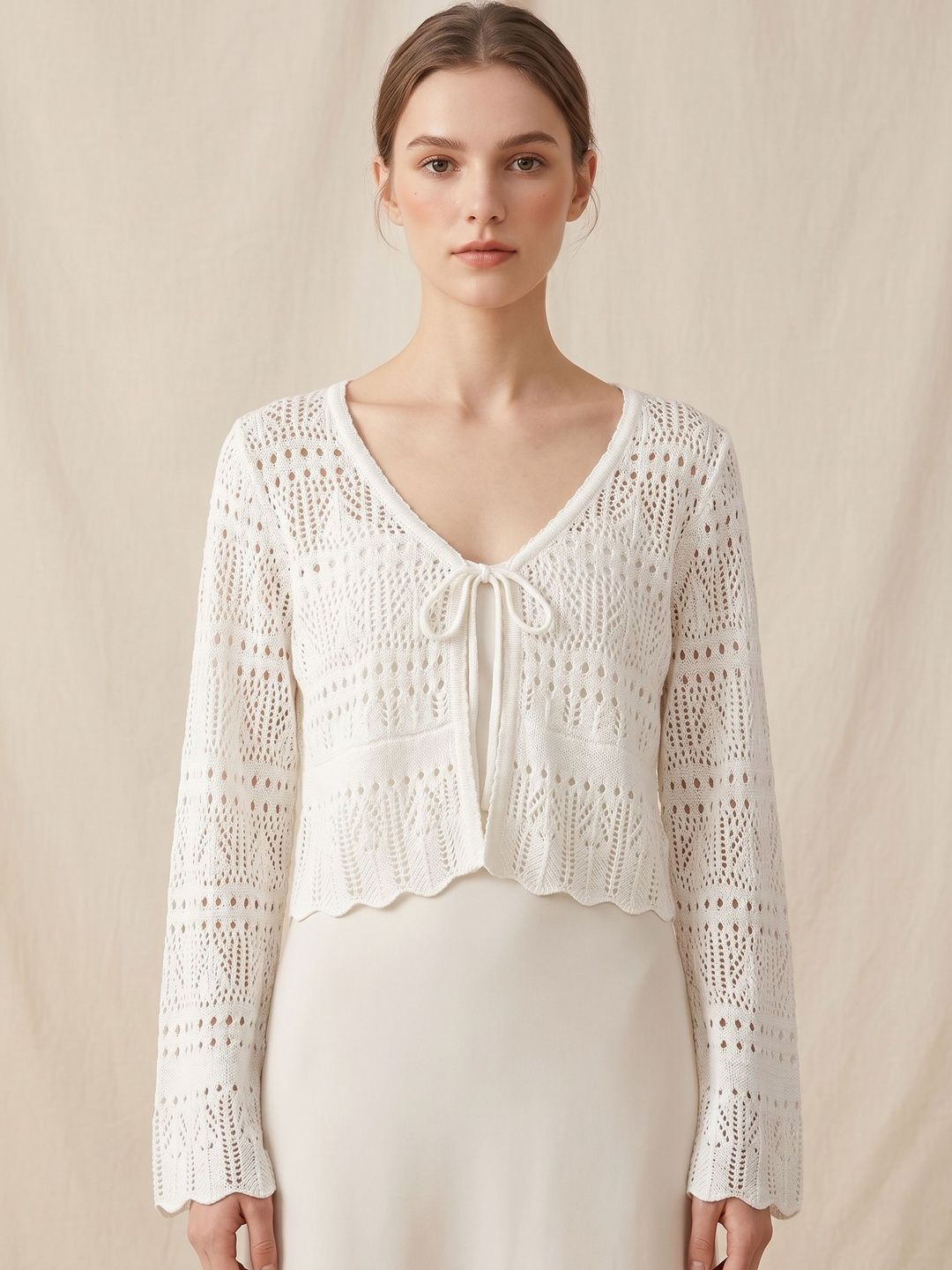 StyleCast x Revolte Women Crop Tie-Up Shrug-picture-49